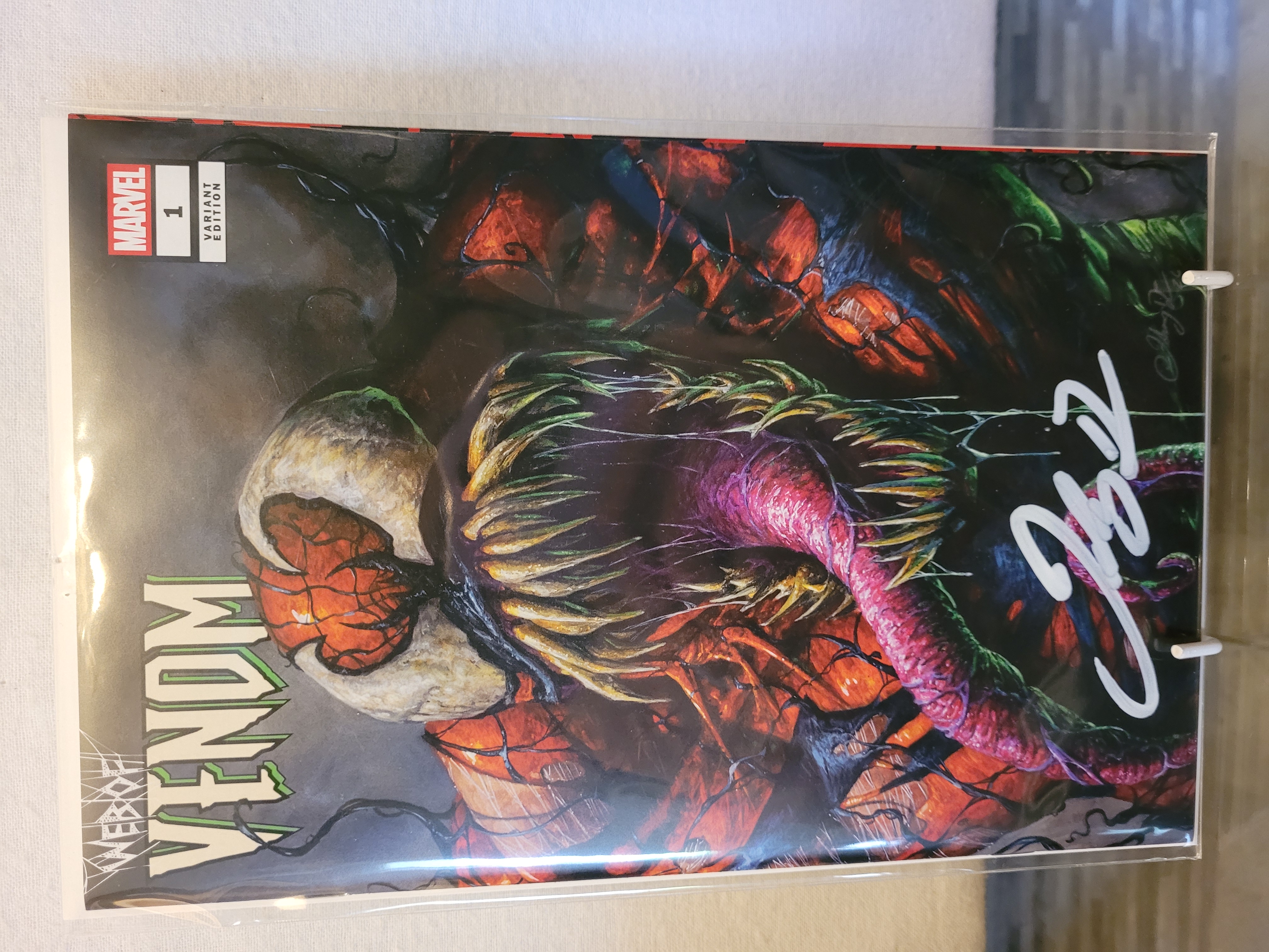 Web of Venom #1 Trade LTD 3000 W/COA. Signed by Johnny Desjardins W/COA