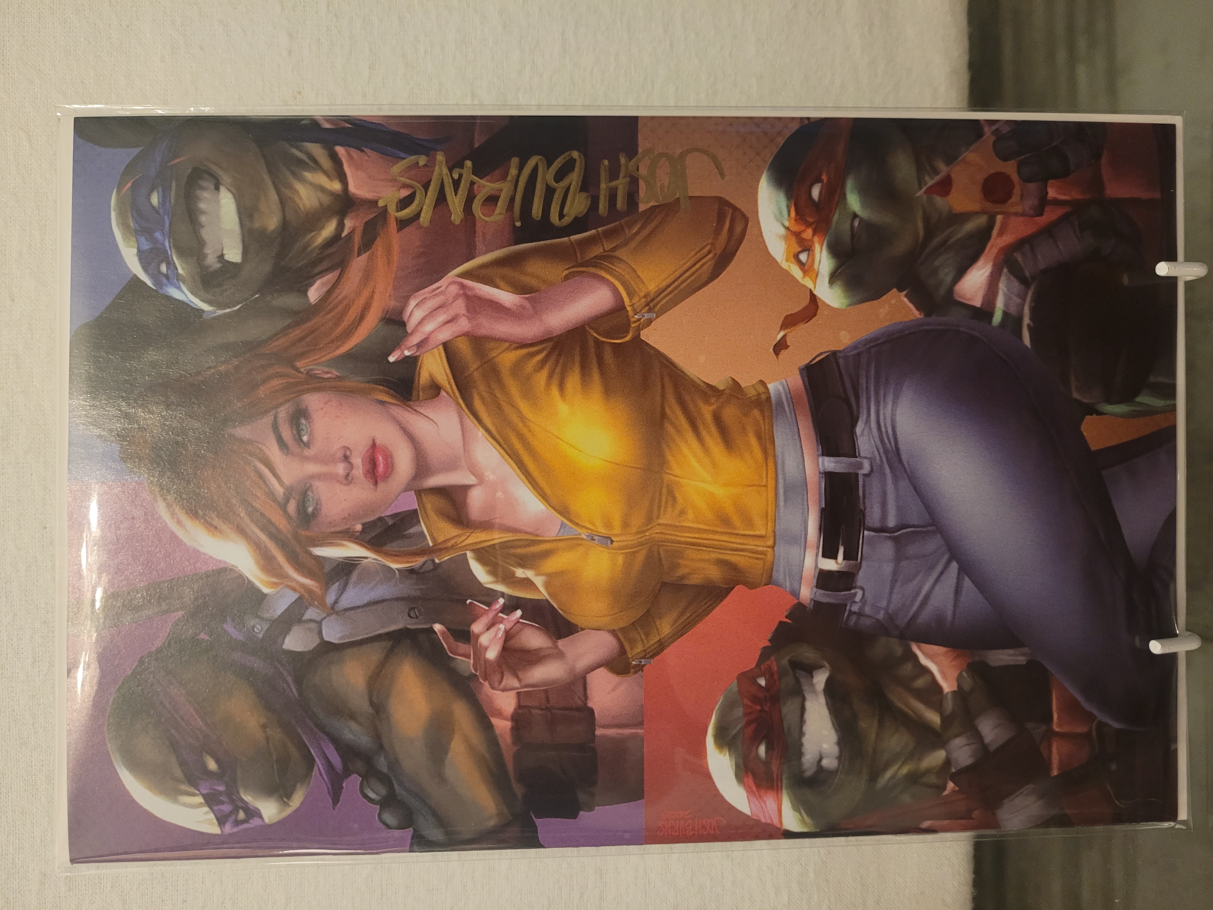 Teenage Mutant Ninja Turtles Virgin #14 signed by Josh Burns W/COA LTD 600