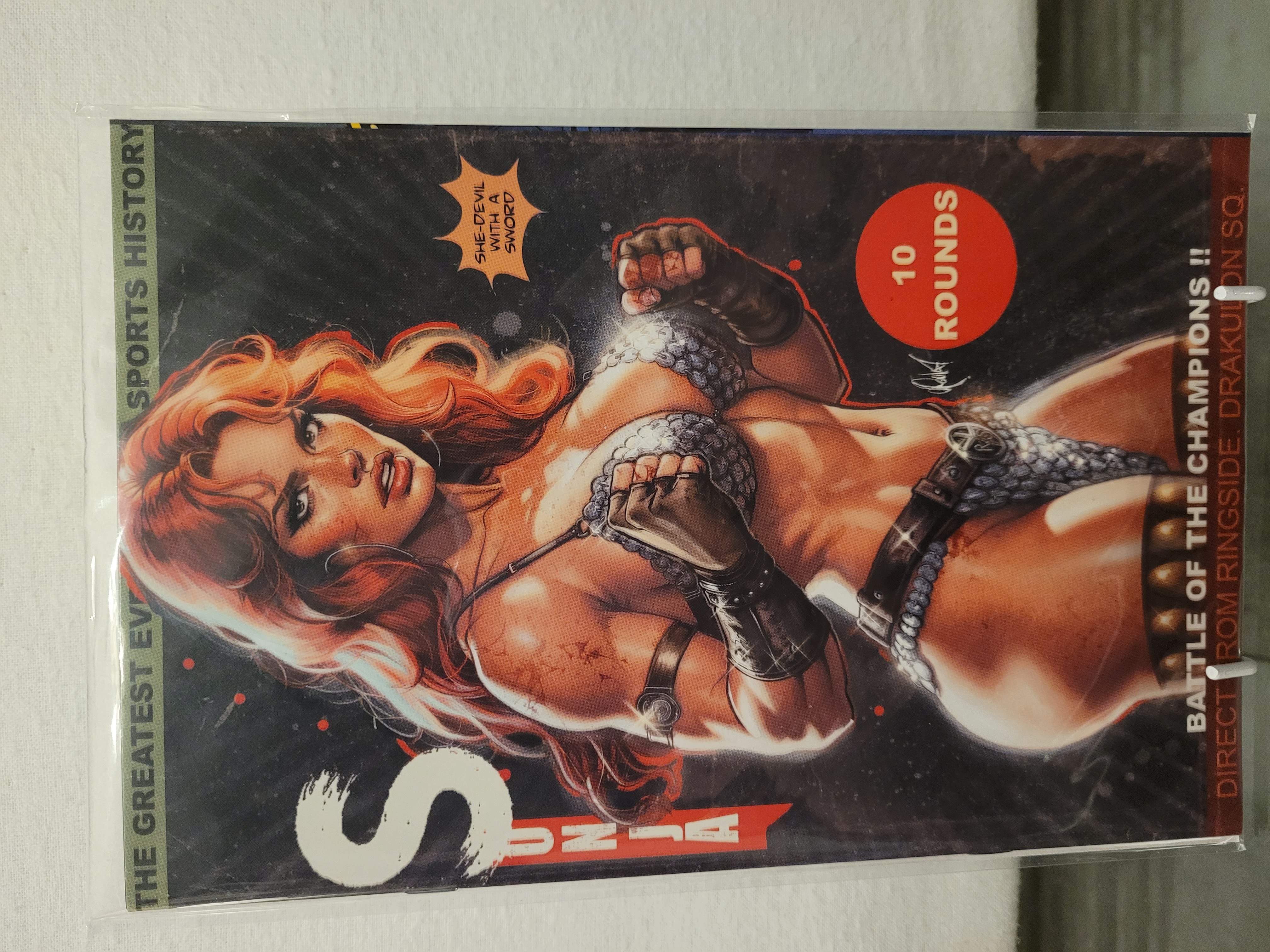 RED SONJA SHE DEVIL WITH A SWORD #1 CEDRIC POULAT '10 ROUNDS' LTD 500