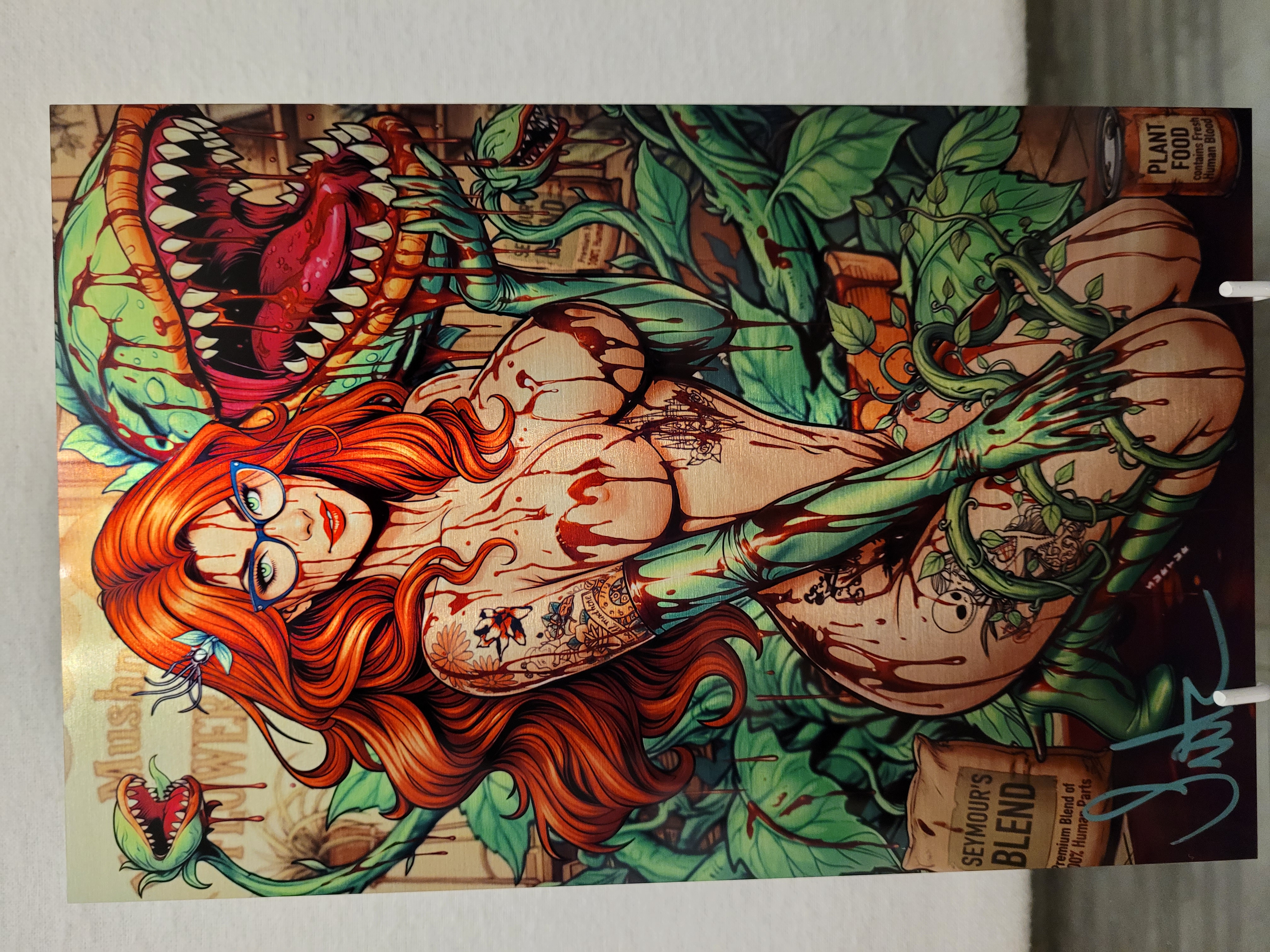 Fright Weaver Exclusive Poison Ivy FOIL METAL LTD 5 Signed by Surtur W/COA