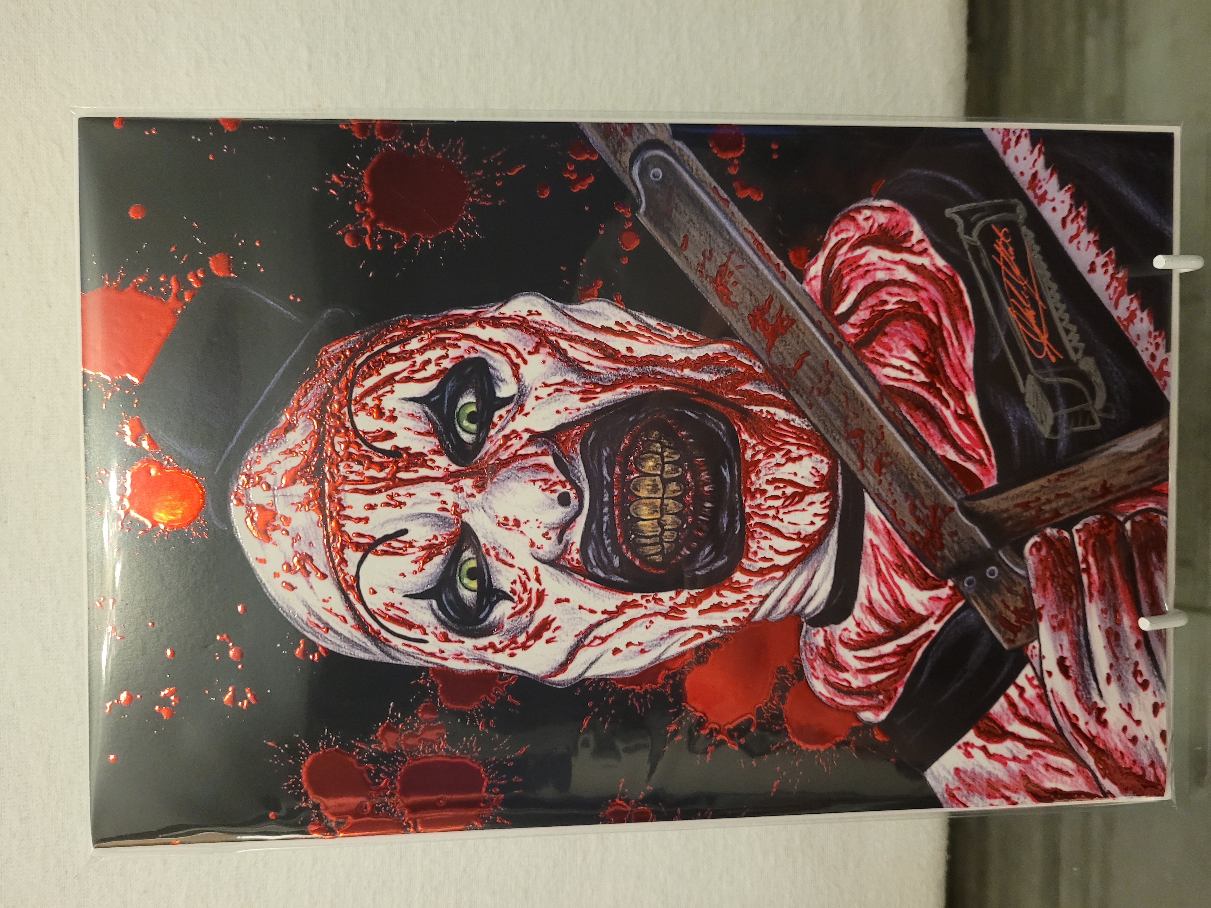 Art the Clown EMBOSSED Scott Straka Exclusive LTD 2/40 CUSTOM SAW SIG W/COA