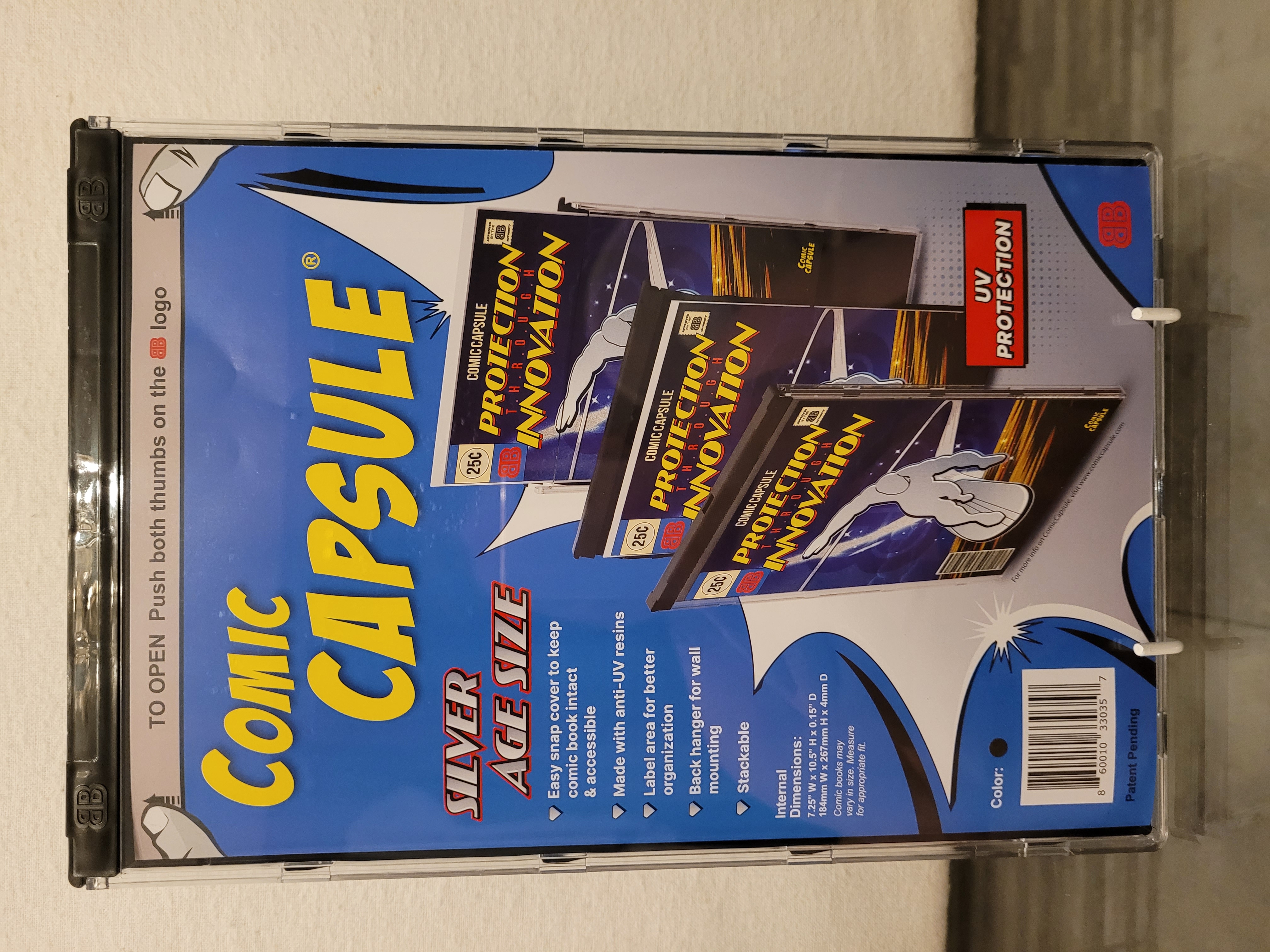 Silver Age Size Comic Capsule Black (Comic Not Included)