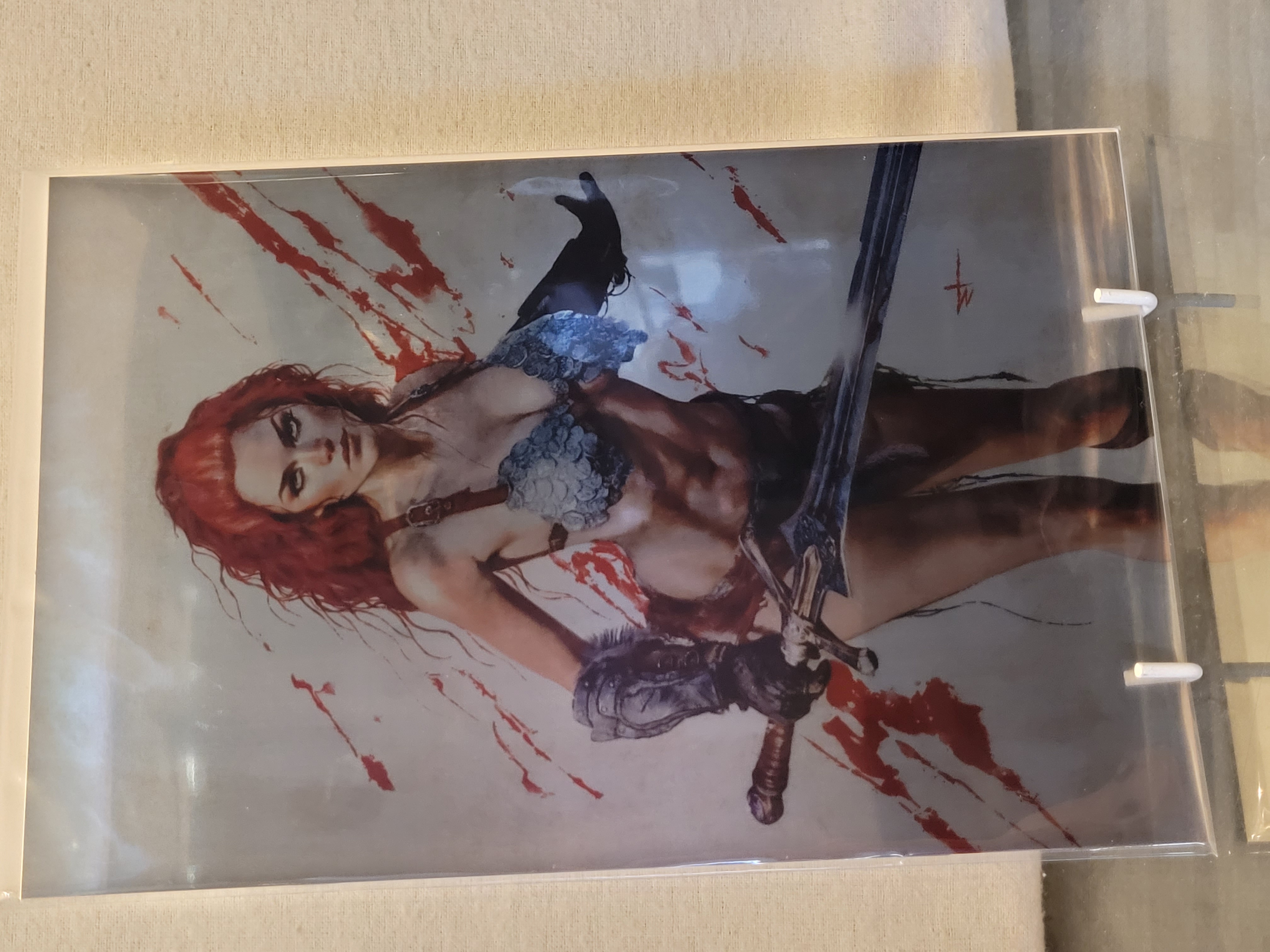 SAVAGE RED SONJA #1 MARCO TURINI METAL Bloody Virgin Variant LTD 30
