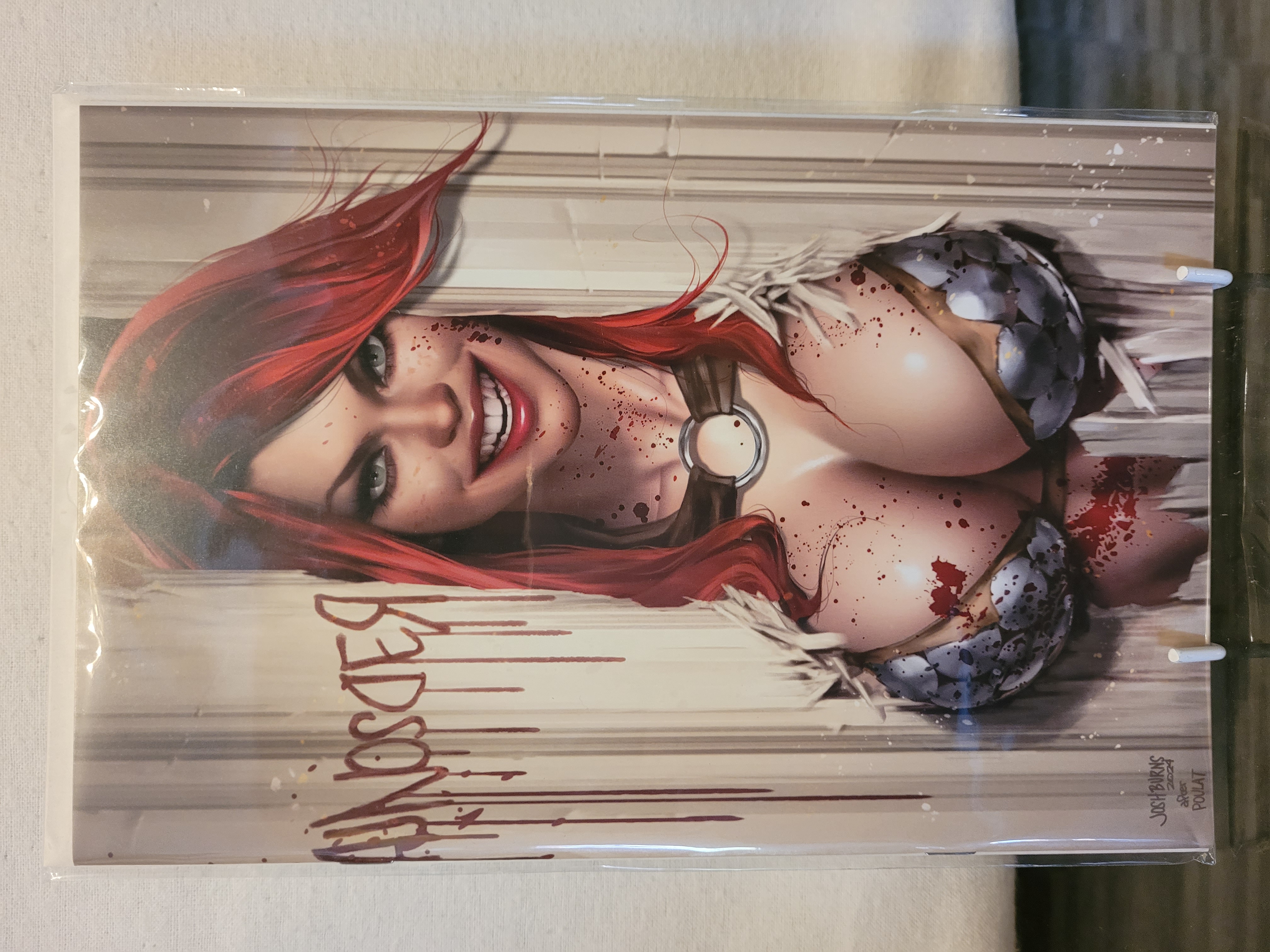 red sonja #16 josh burns shining homage virgin ltd 500