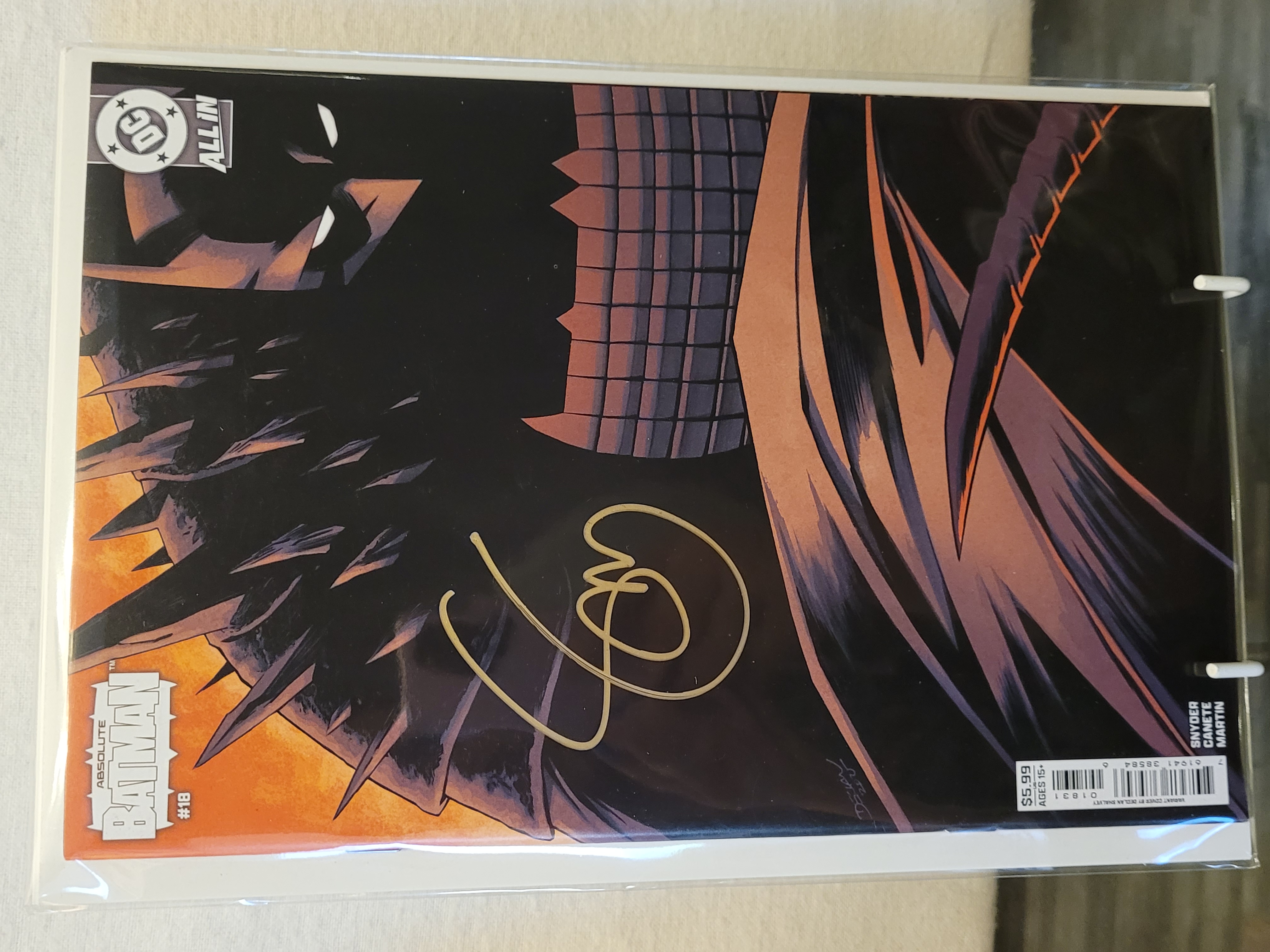 absolute batman #18 signed scott snyder w/coa