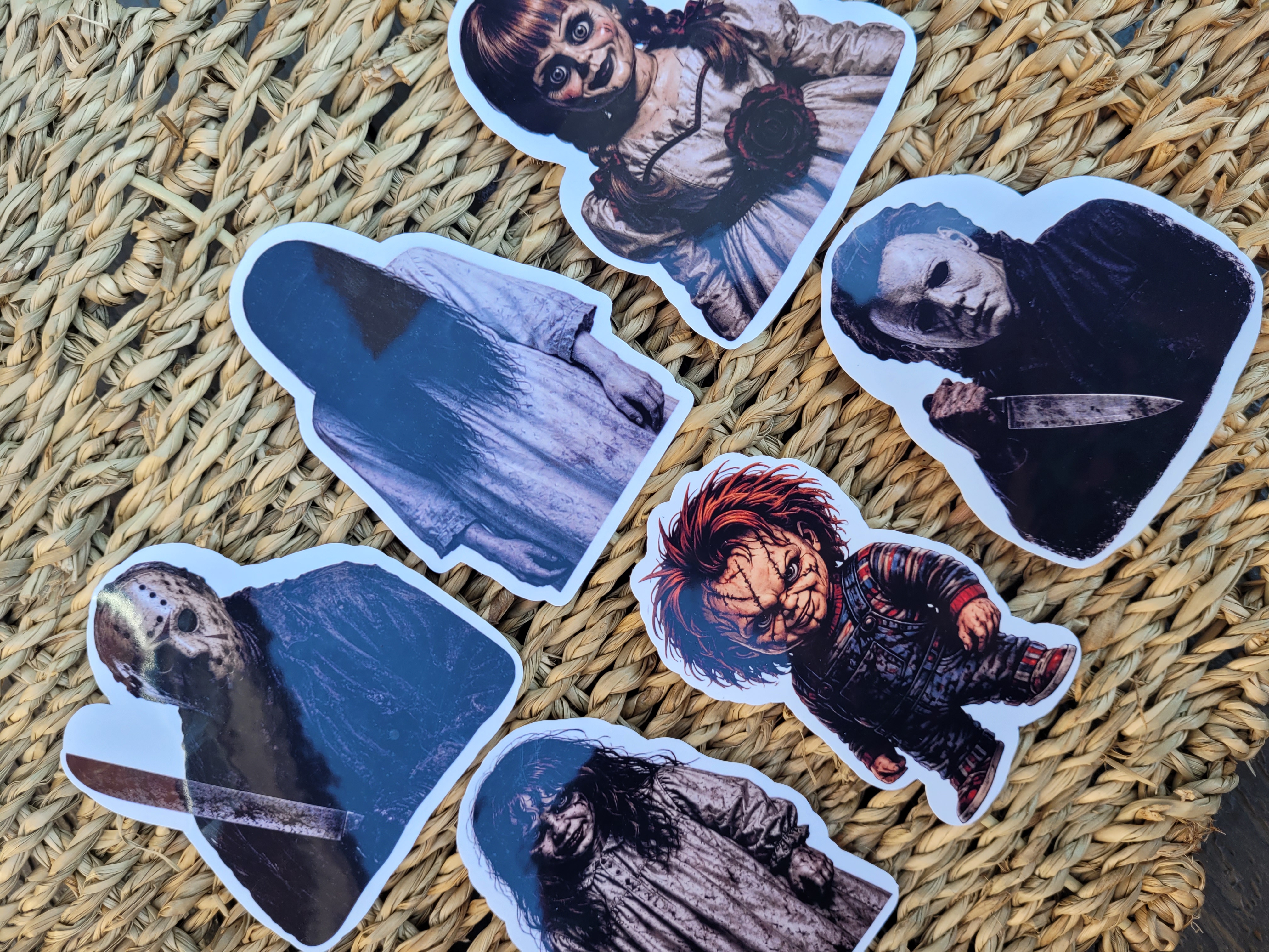 horror glossy stickers x6 in a pack(1)