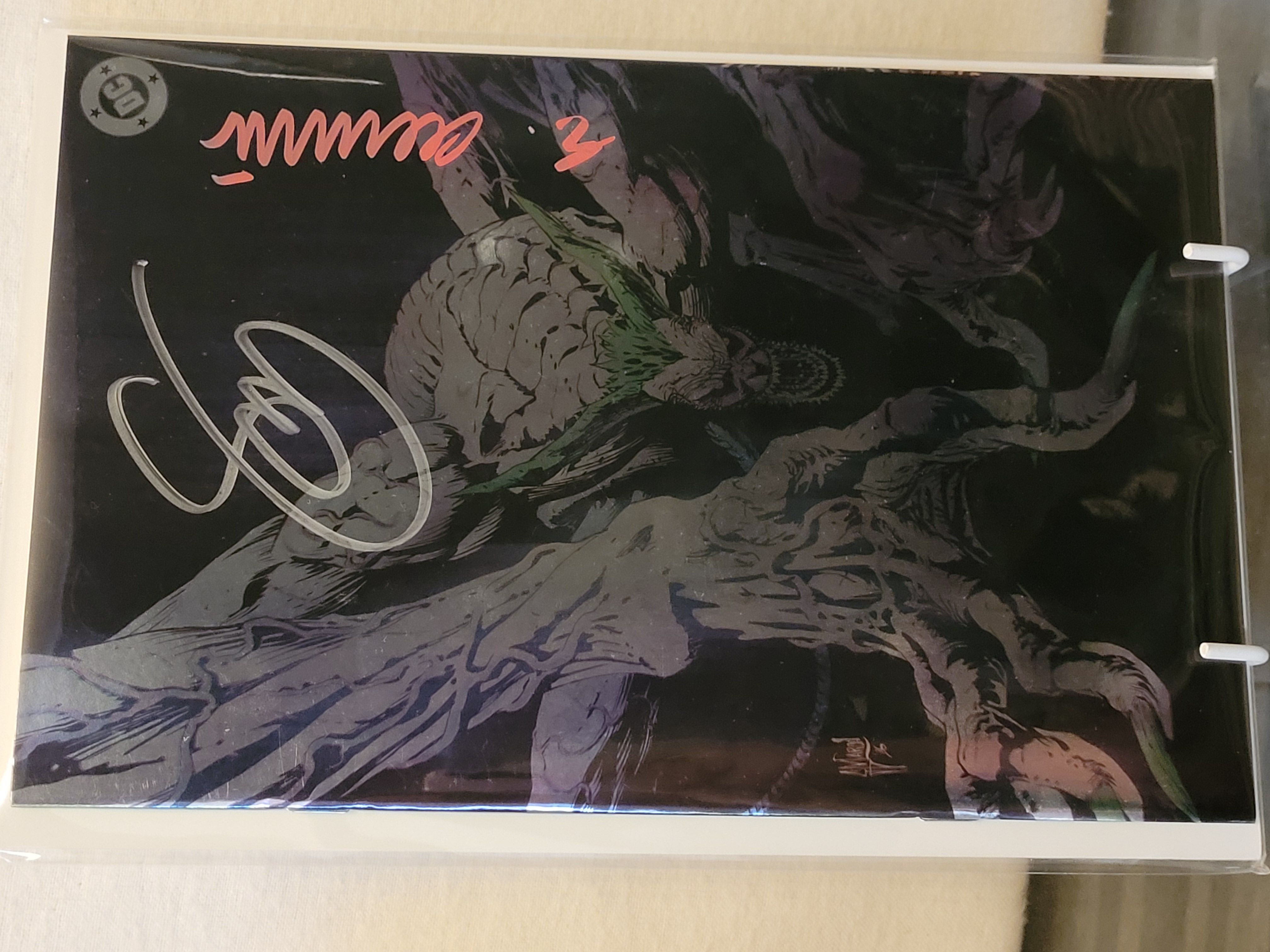 absolute batman #18 march foil joker signed by snyder & canete W/COA