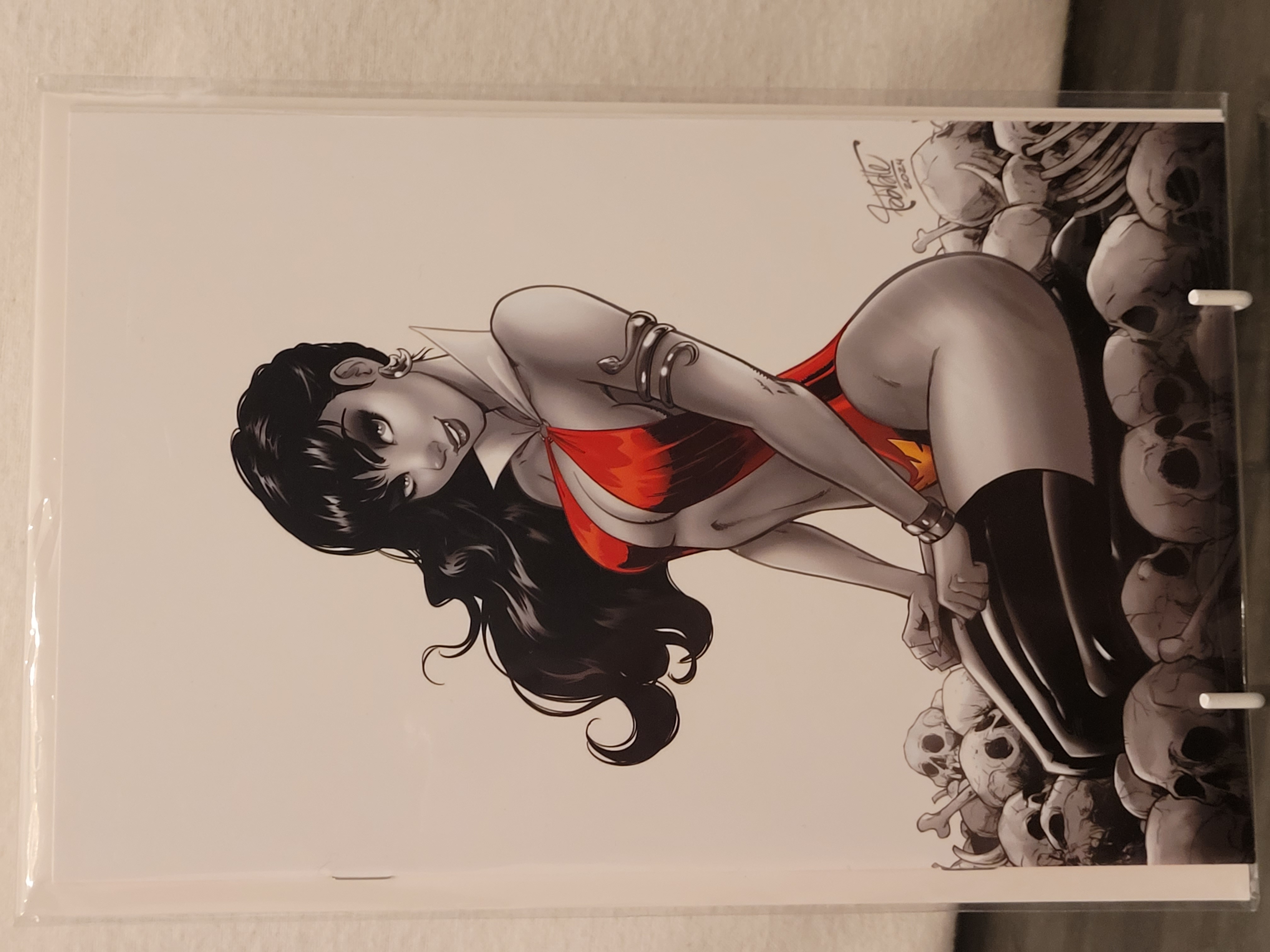 vampirella #675 fabio valle exclusive b&w spot colour virgin