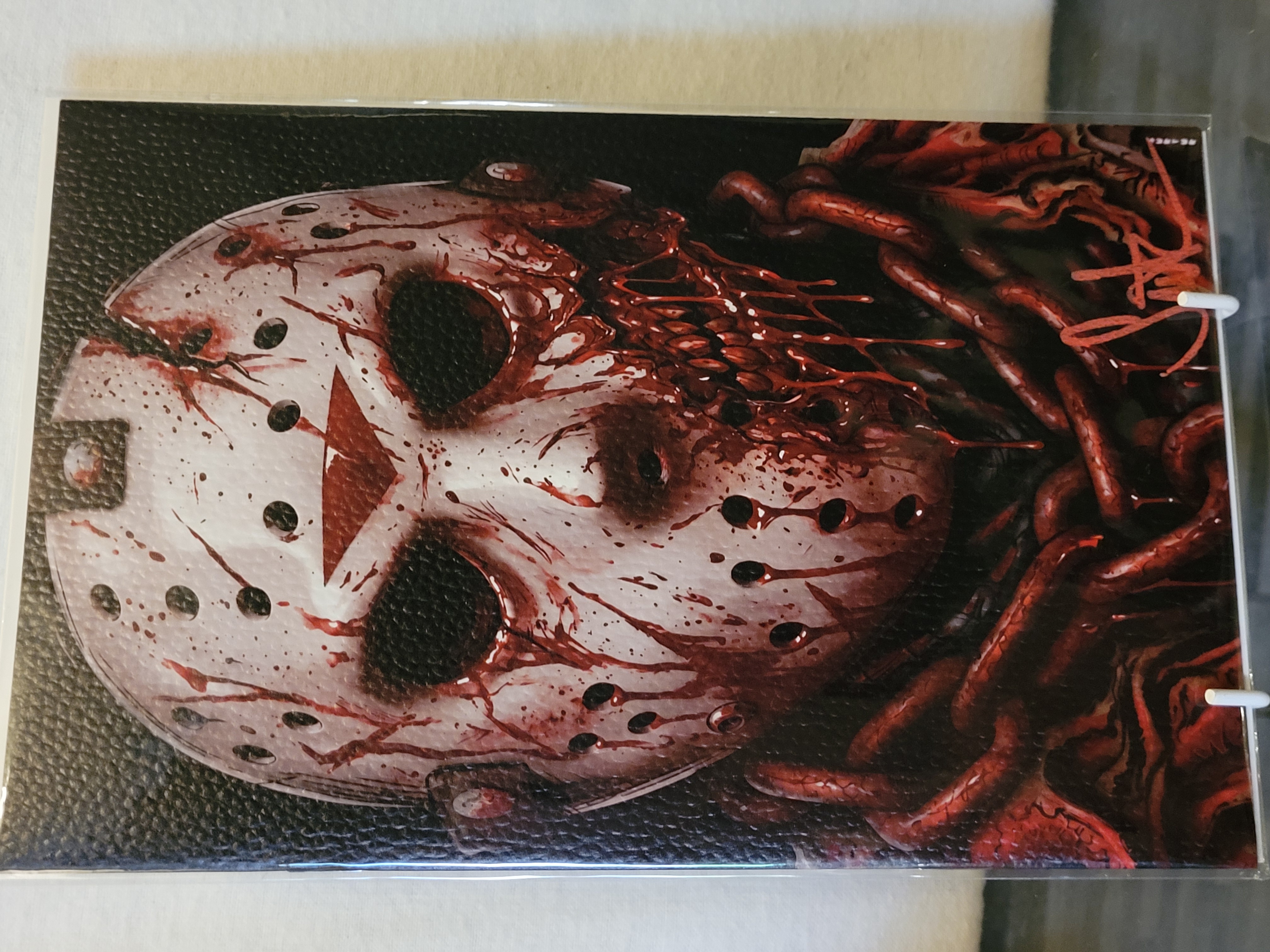 jason exclusive bloody leather signed with embossed Coa