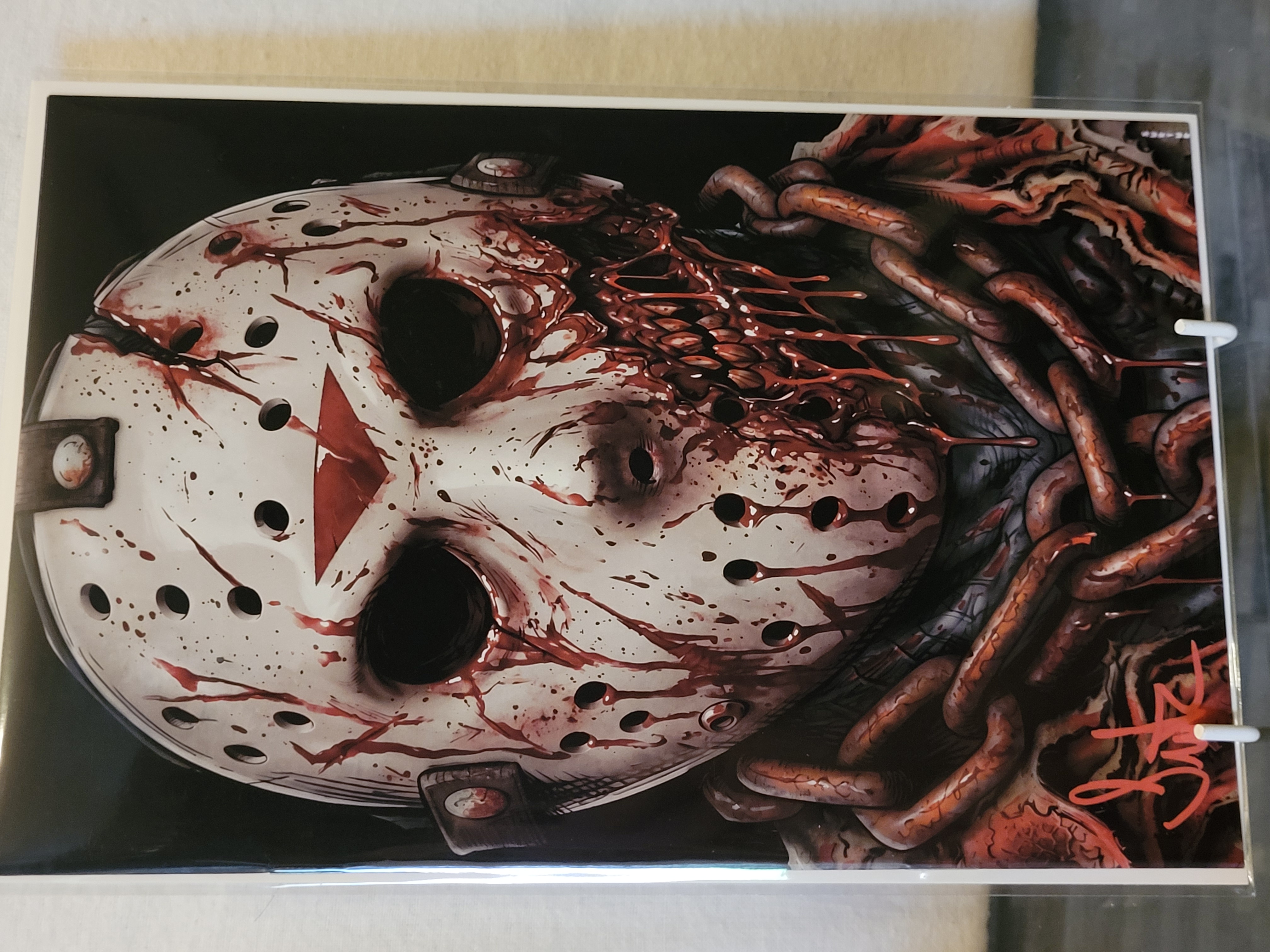 jason exclusive Bloody signed with embossed coa