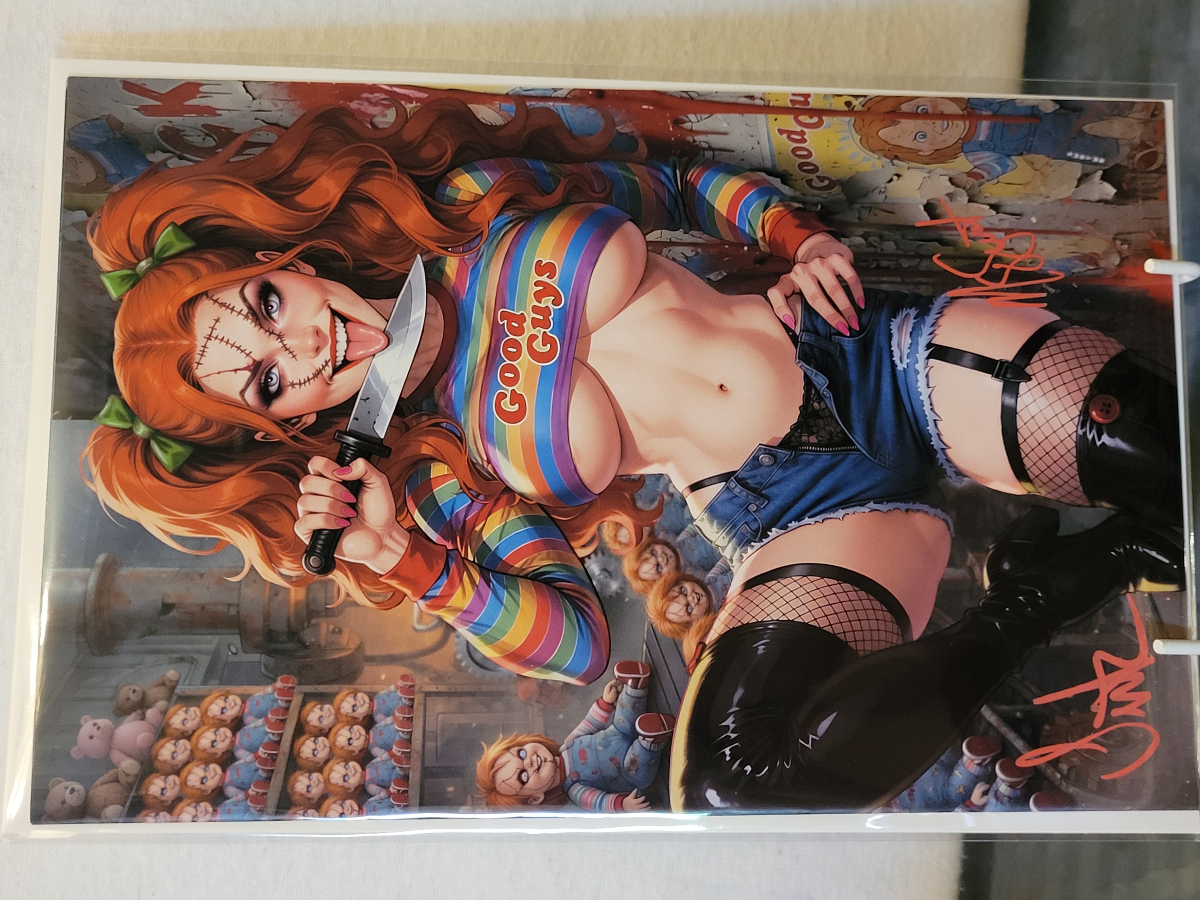 chucky girl x2 signed with coa
