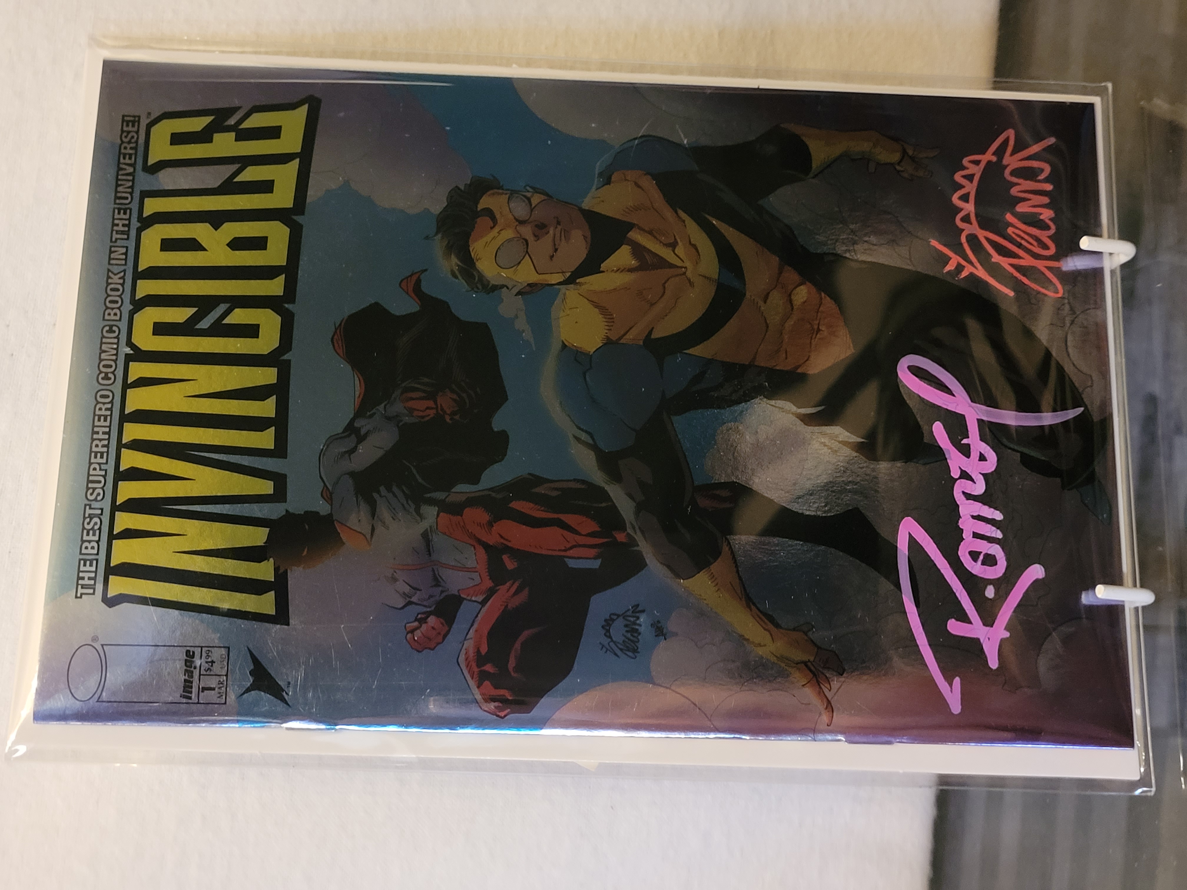 invincible #1 reprint trade foil x2 signed Ryan Ottley & Ryan Stegman w/coa