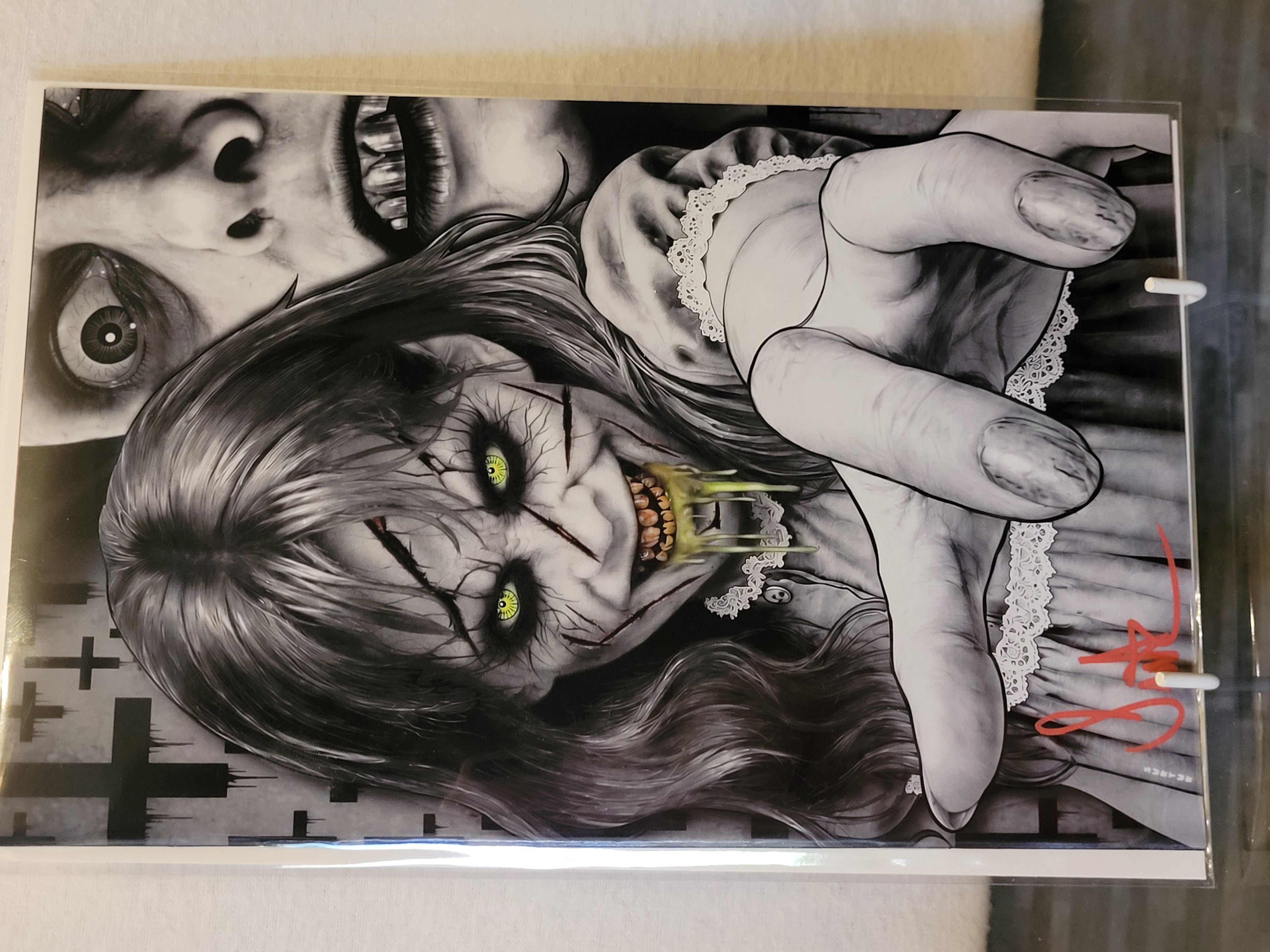 The Exorcist Virgin Black & White signed by surtur w/coa