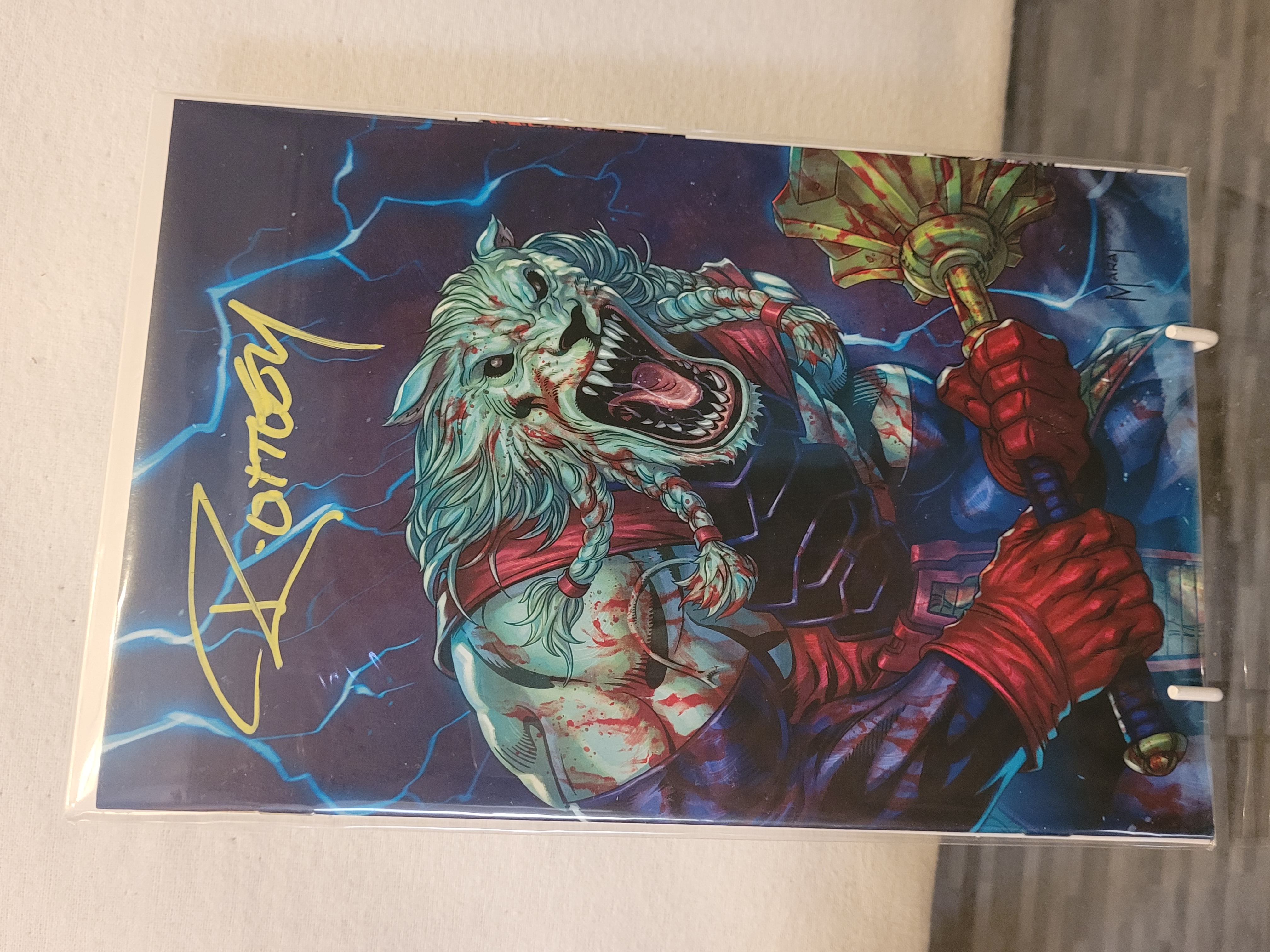 battle beast #6 virgin exclusive signed ryan ottley w/coa