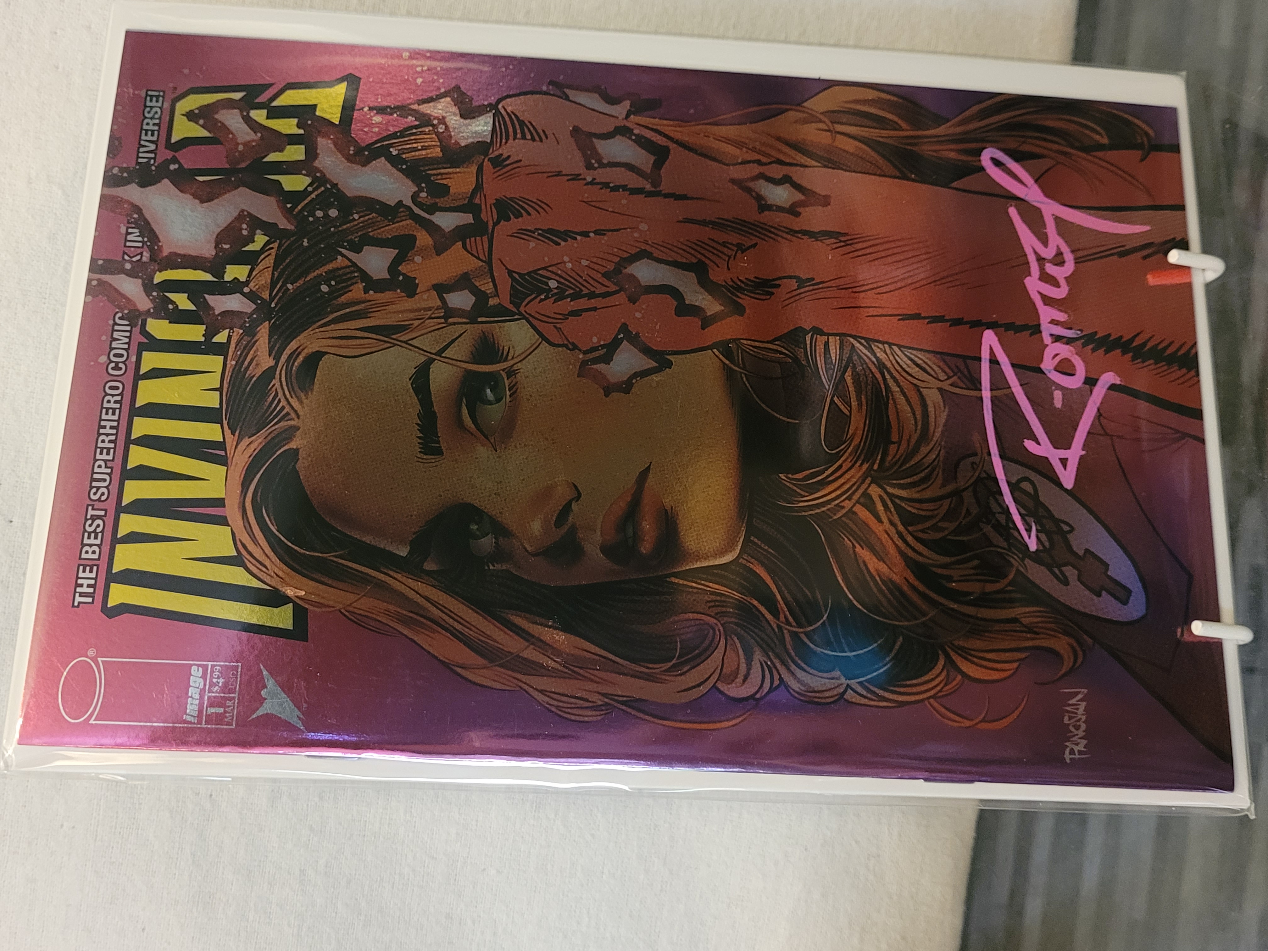 invincible #1 Reprint Foil megacon exclusive ltd 1500 signed ryan ottley w/coa