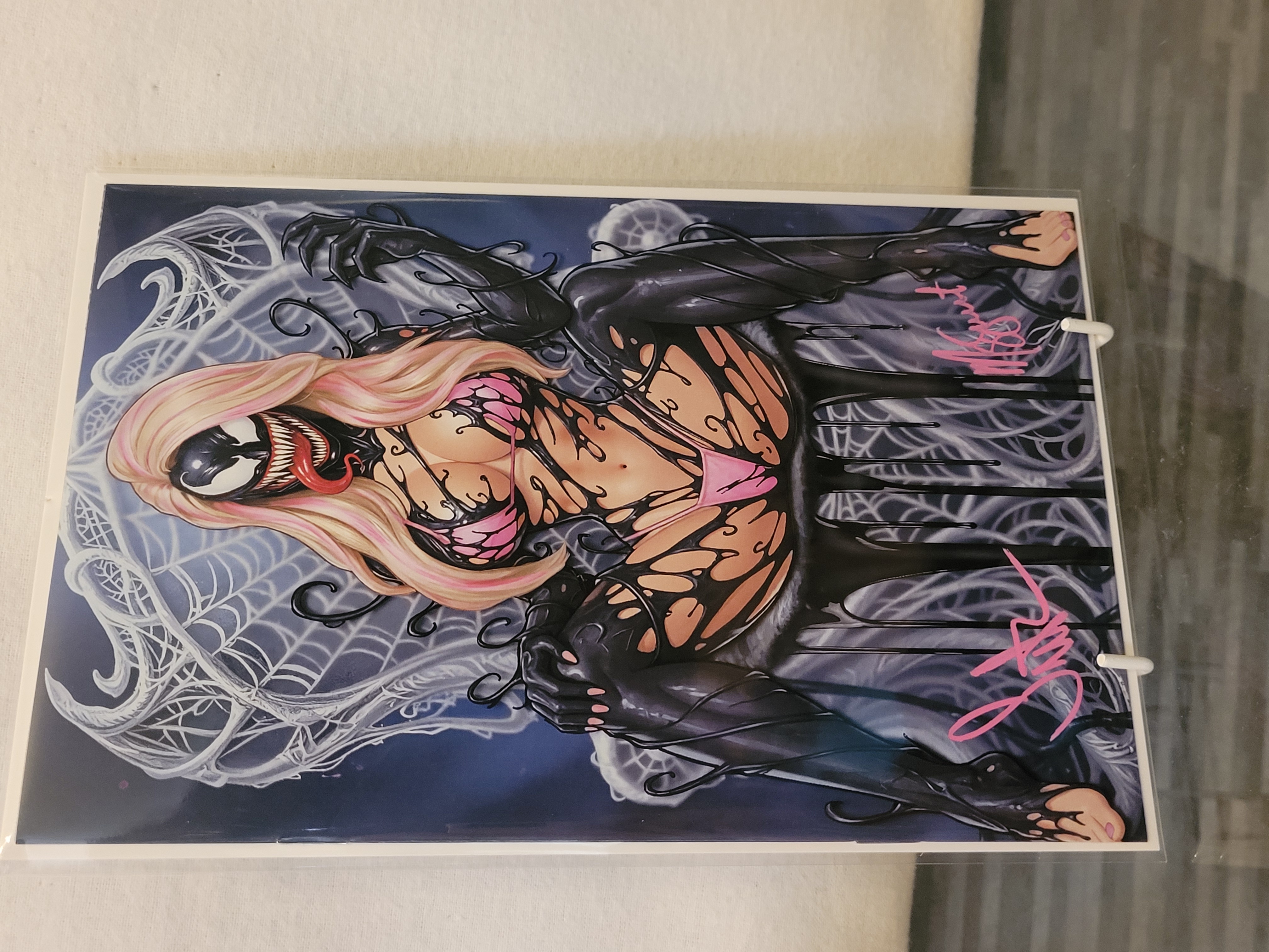 Venomized barbie virgin x2 signed w/coa