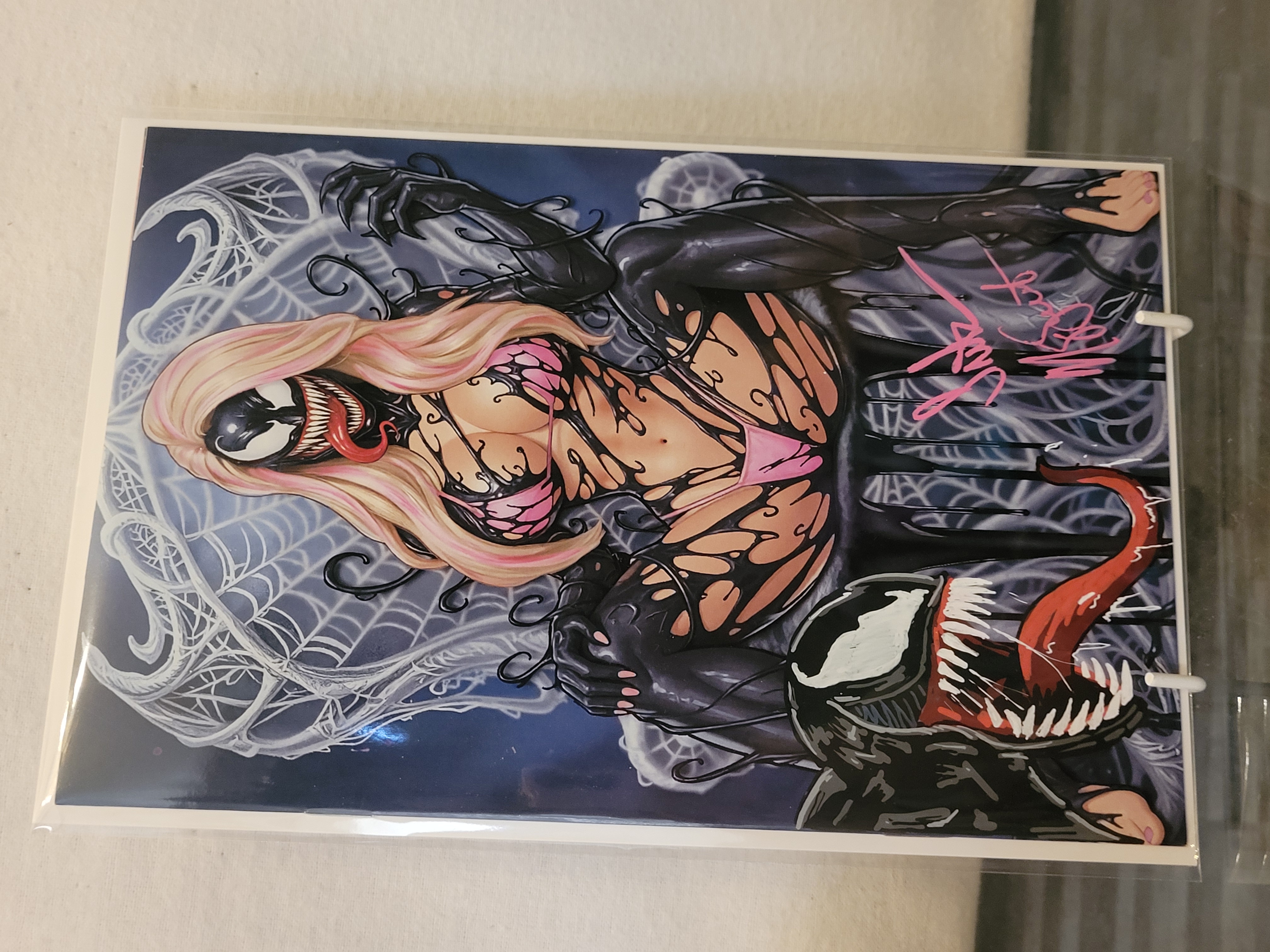 venomized barbie virgin remarked x2 signed w/coa