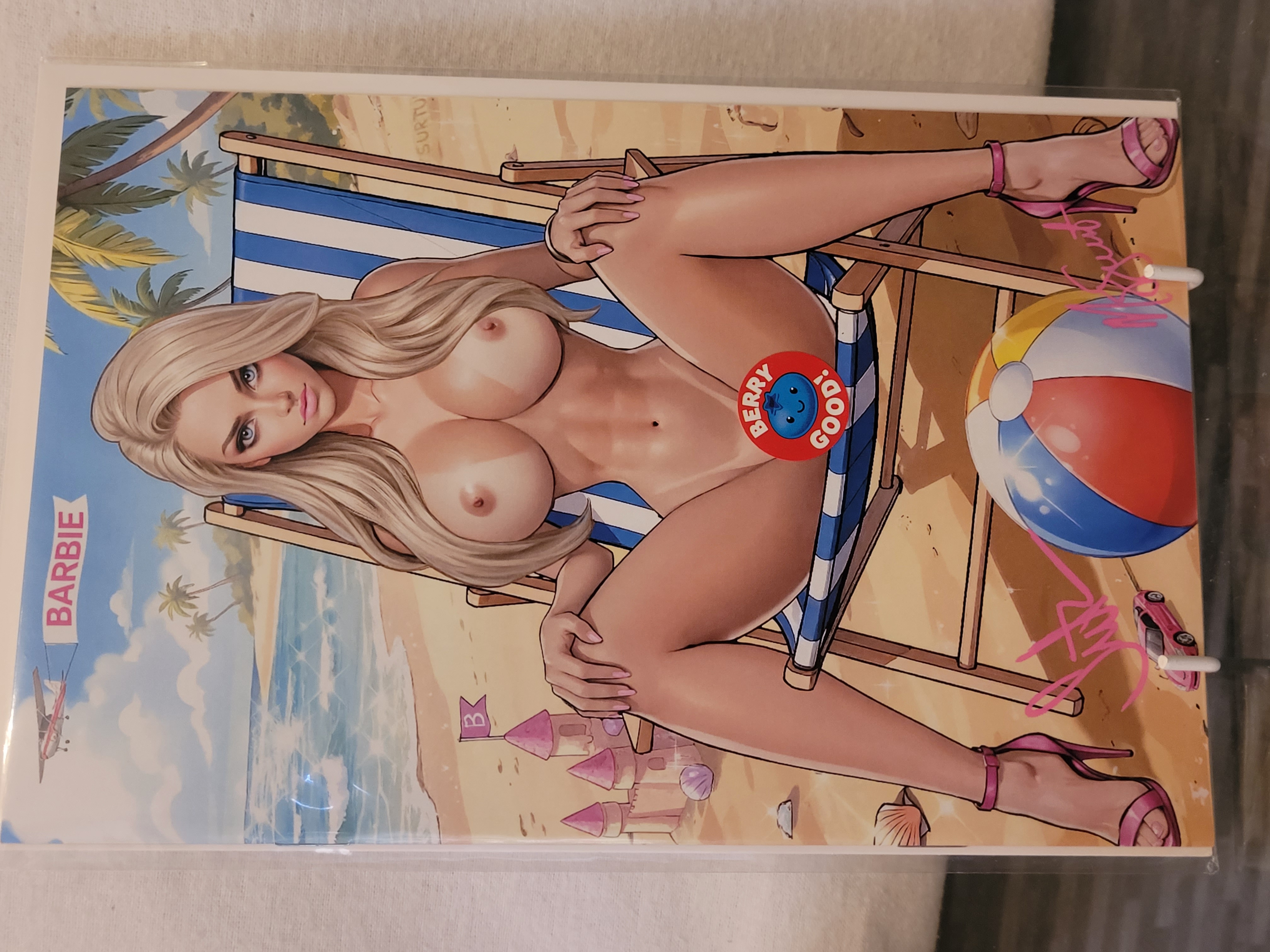 beach barbie virgin full nude x2 signed w/coa