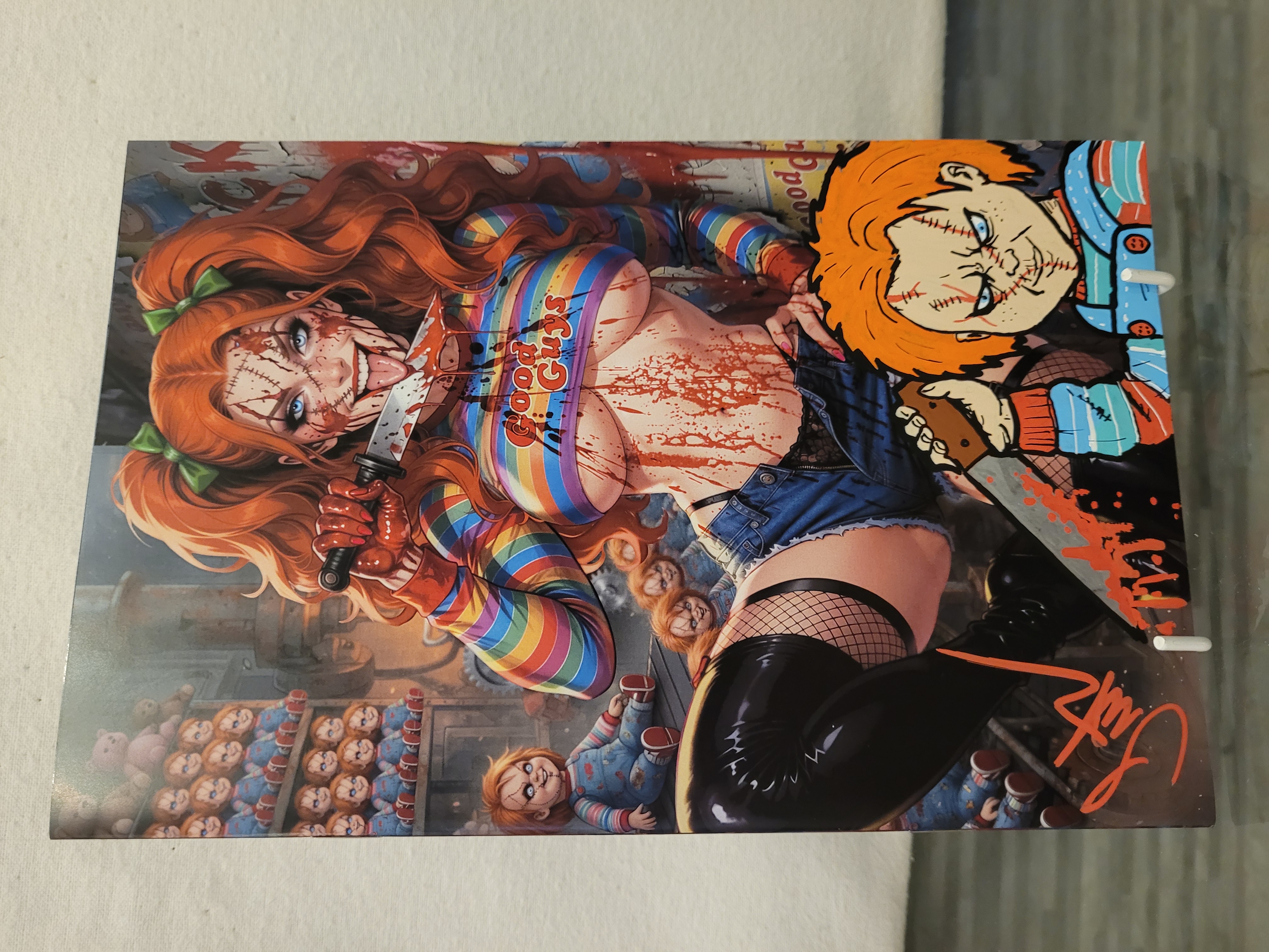 Chucky girl Virgin remarked & signed w/coa