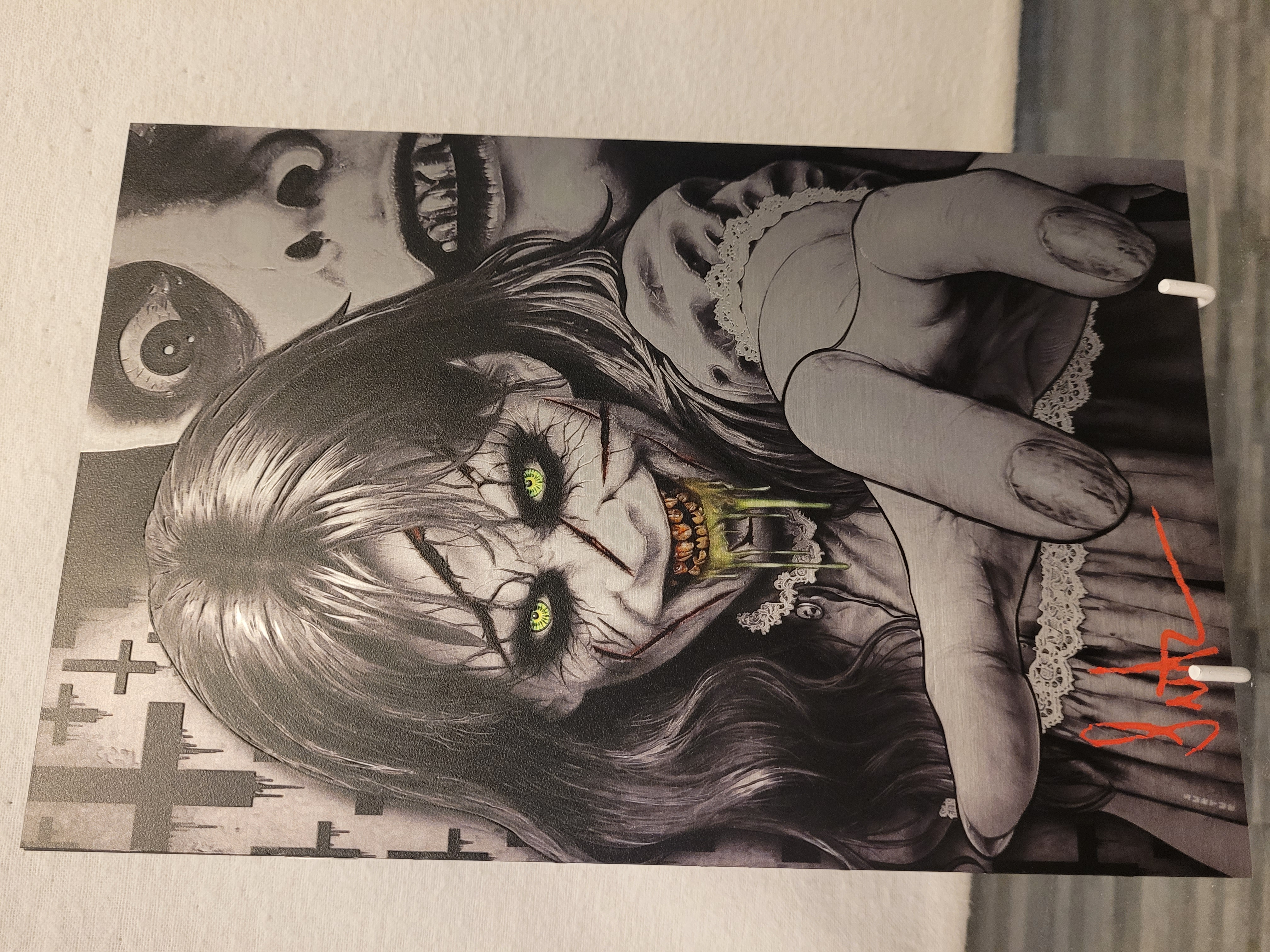 The Exorcist Virgin Black & White Embossed Metal ltd 5 signed w/coa