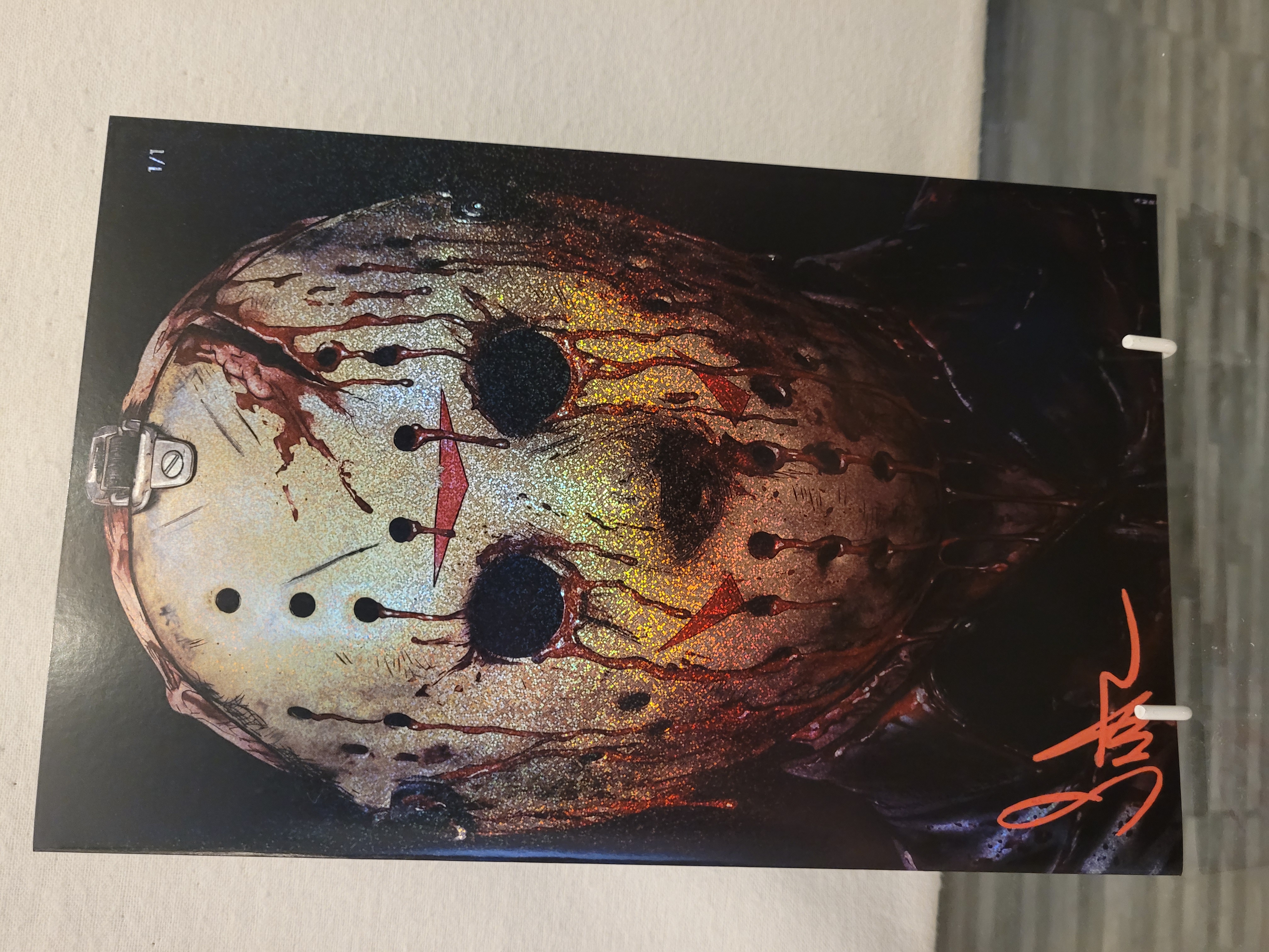 jason glitter effect virgin 1/1 signed w/coa
