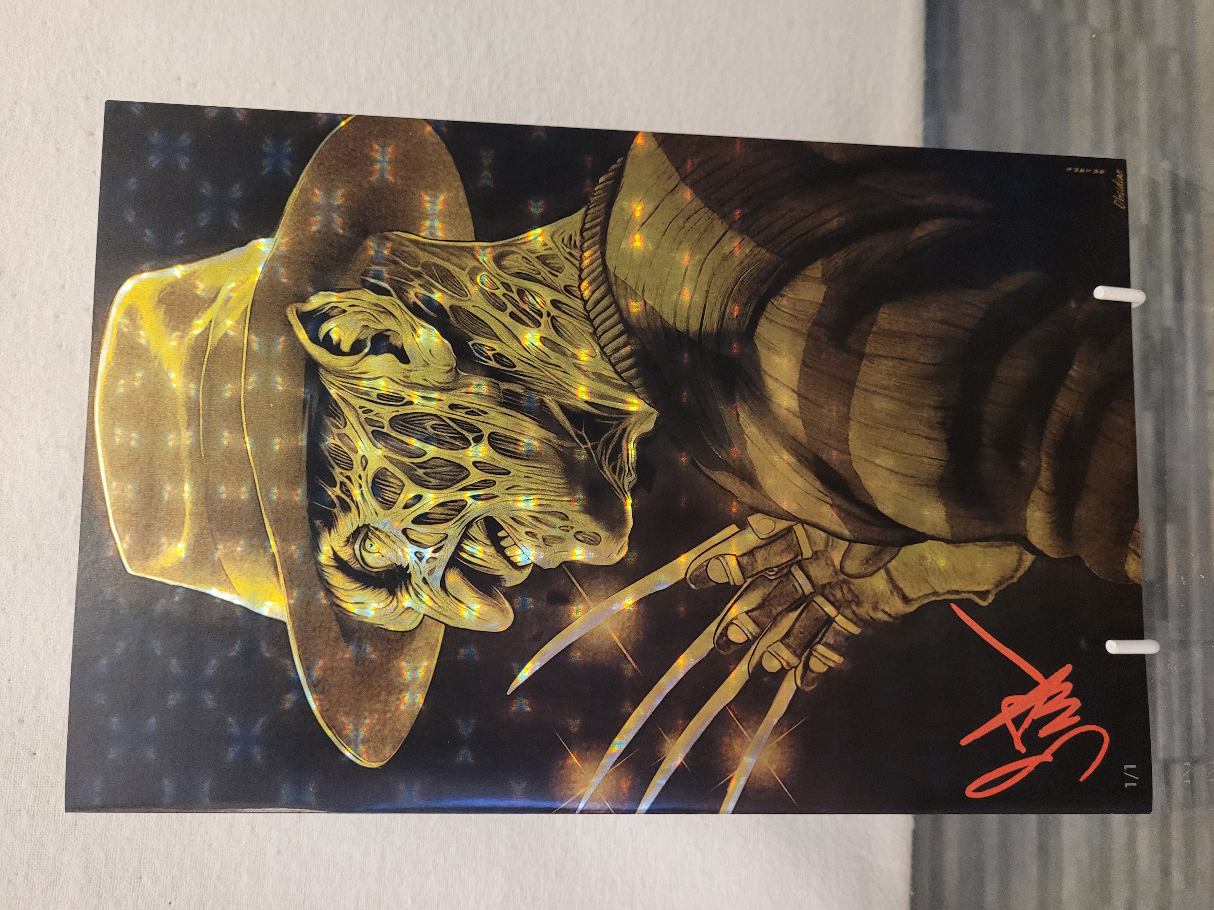 Freddy gold virgin 1/1 3d 2d signed w/coa