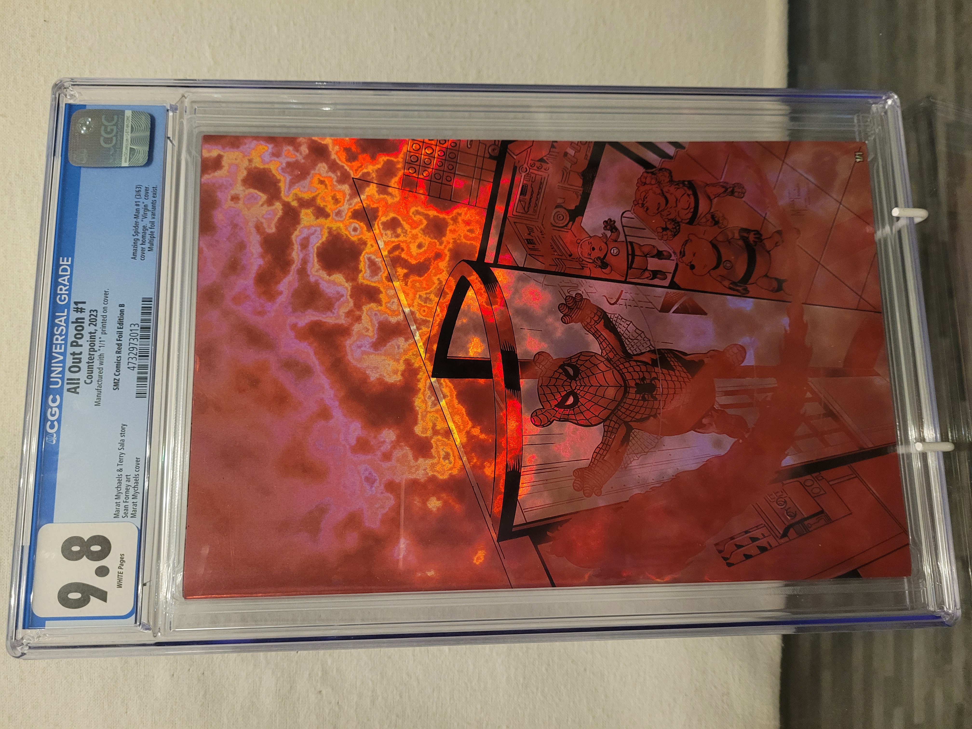 All out pooh #1 red foil edition 1/1 cgc 9.8