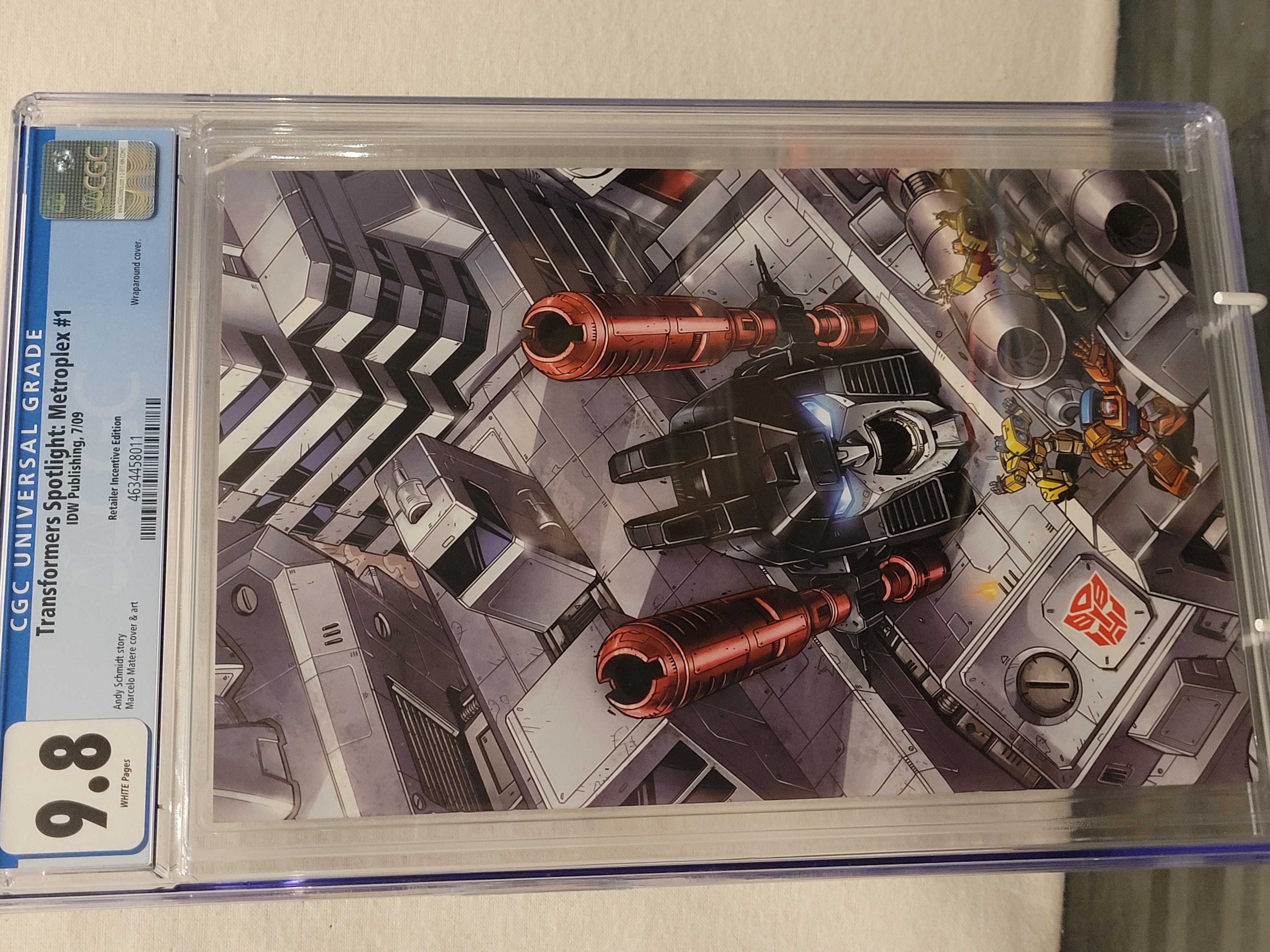 transformers spotlight metroplex #1 wrap around cgc 9.8