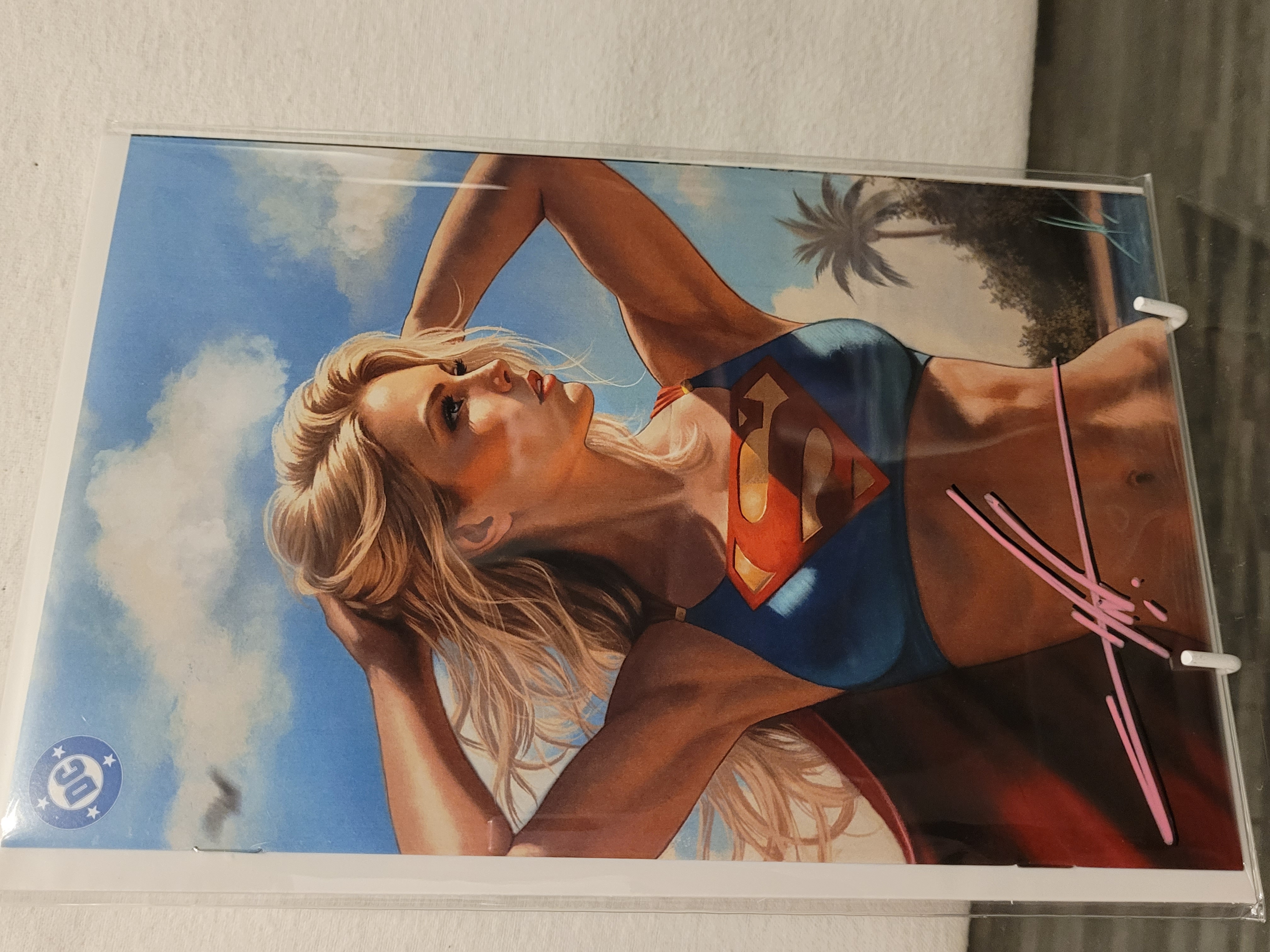 supergirl #1 carla cohen swimsuit zoomed in virgin ltd 1000 signed w/coa