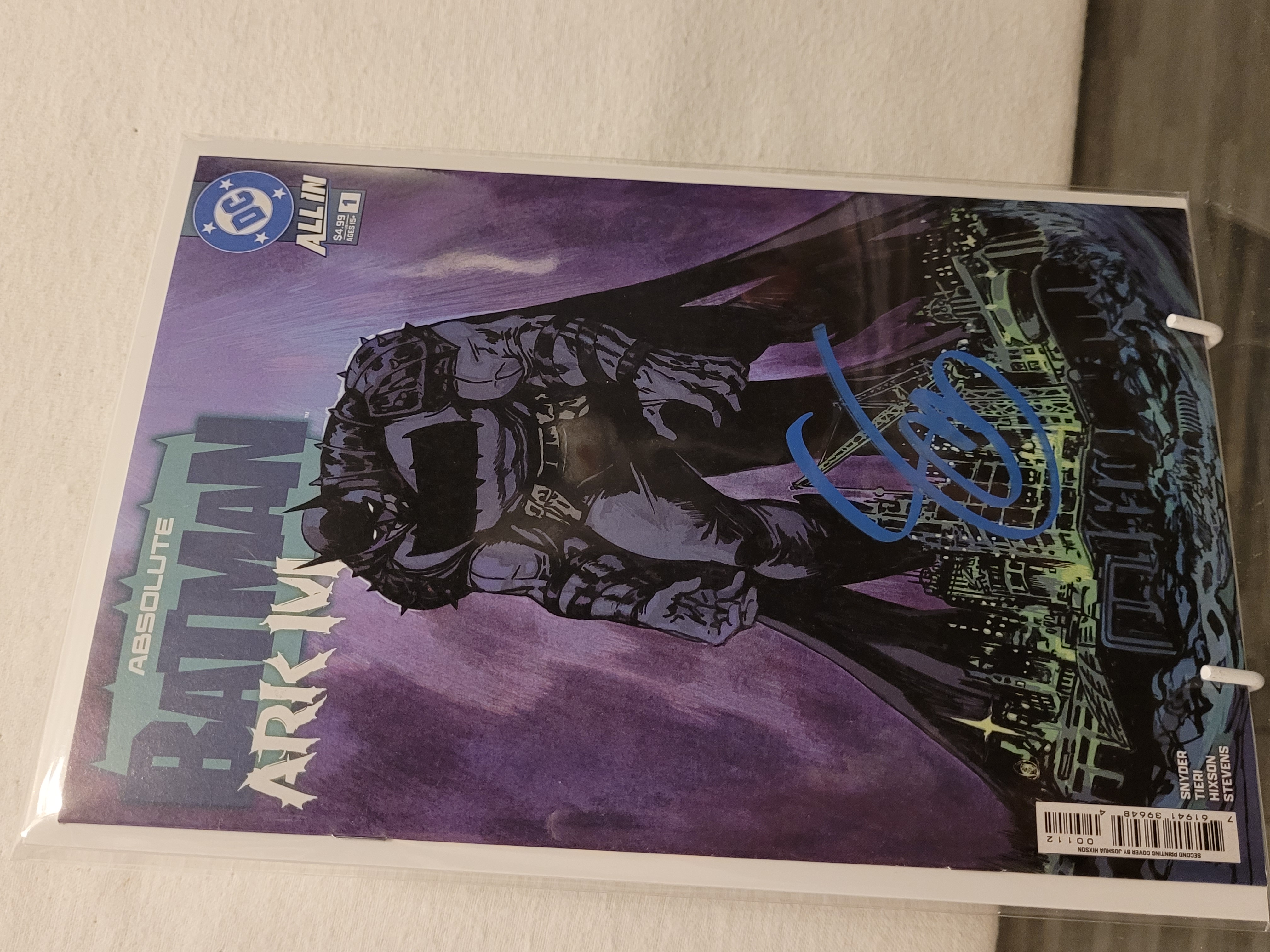 absolute batman ark-m #1 (second printing) signed w/coa