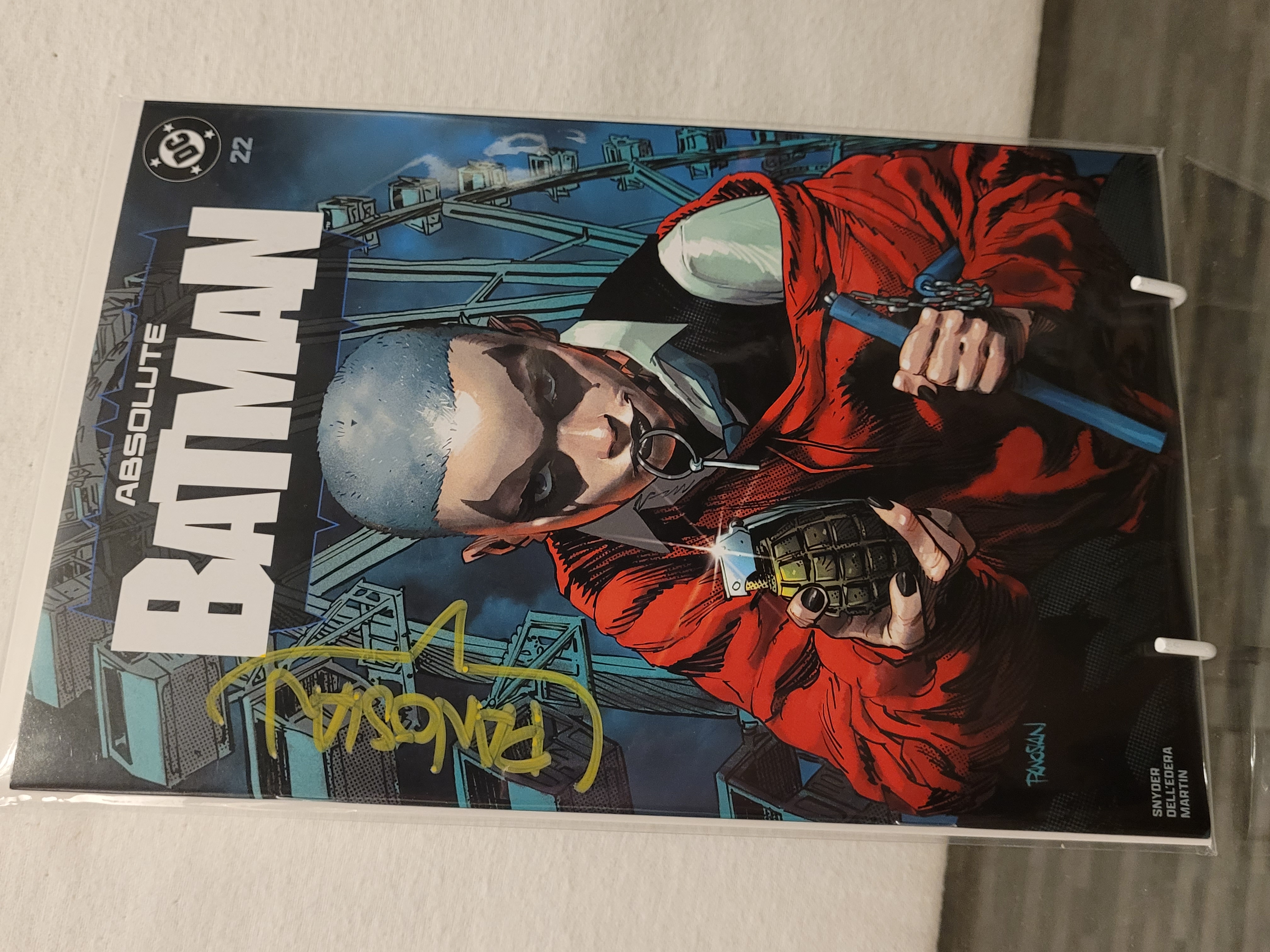 absolute batman #22 sdcc signed w/coa