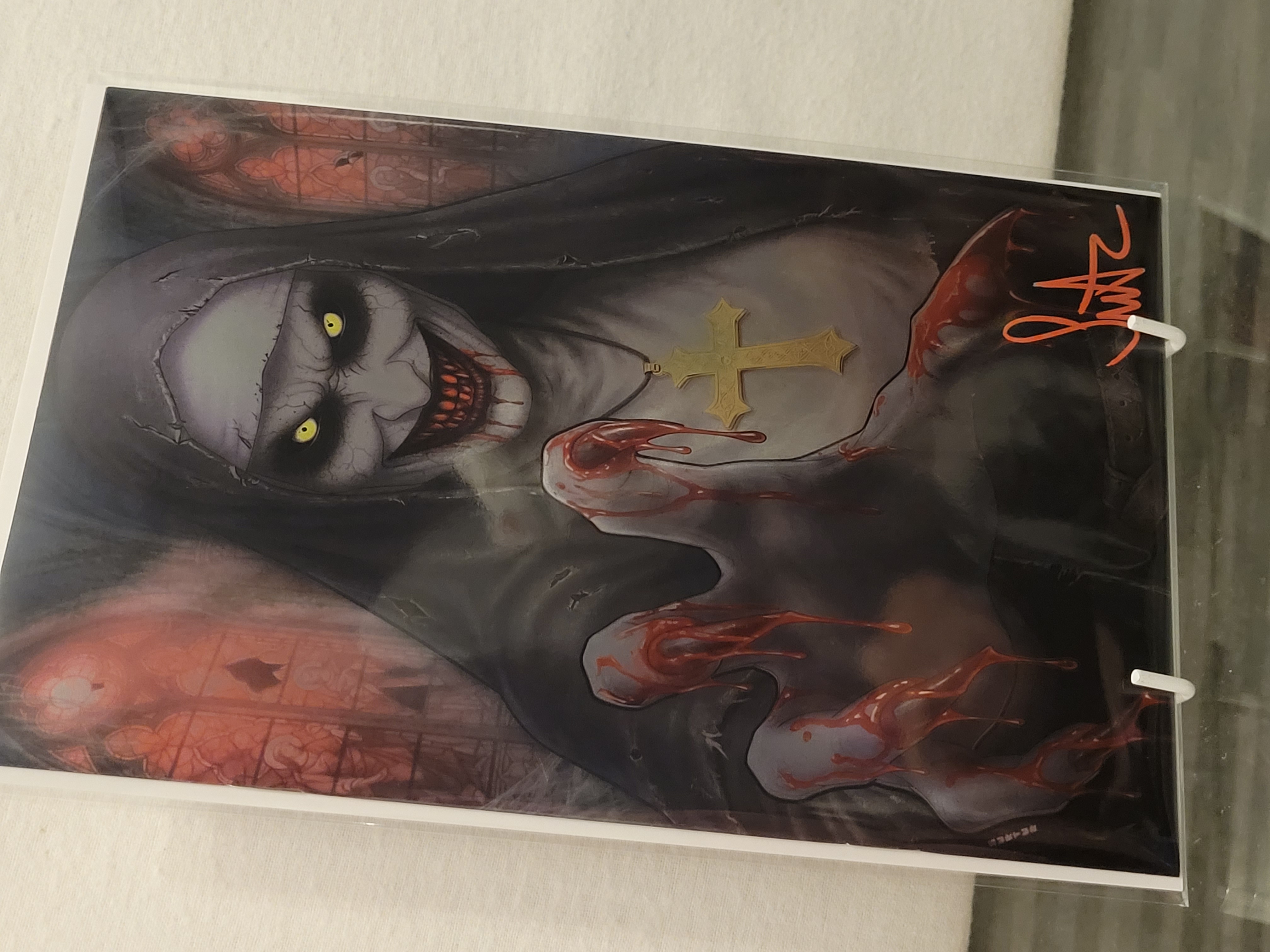 the unholy creepy smile virgin foil mycomicstore exclusive signed w/coa ltd 10