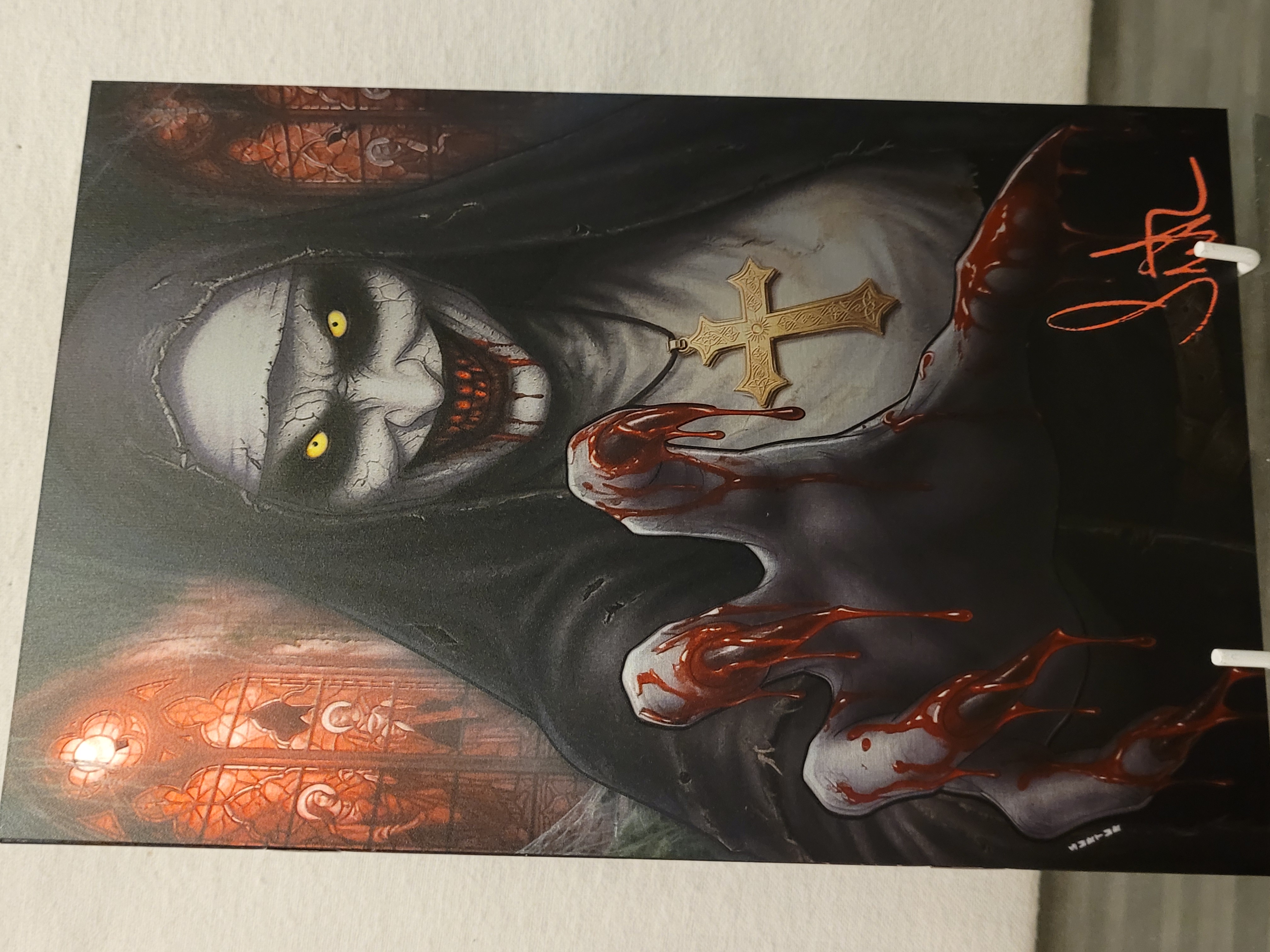 the unholy creepy smile virgin embossed metal mycomicstore exclusive signed w/coa ltd 5